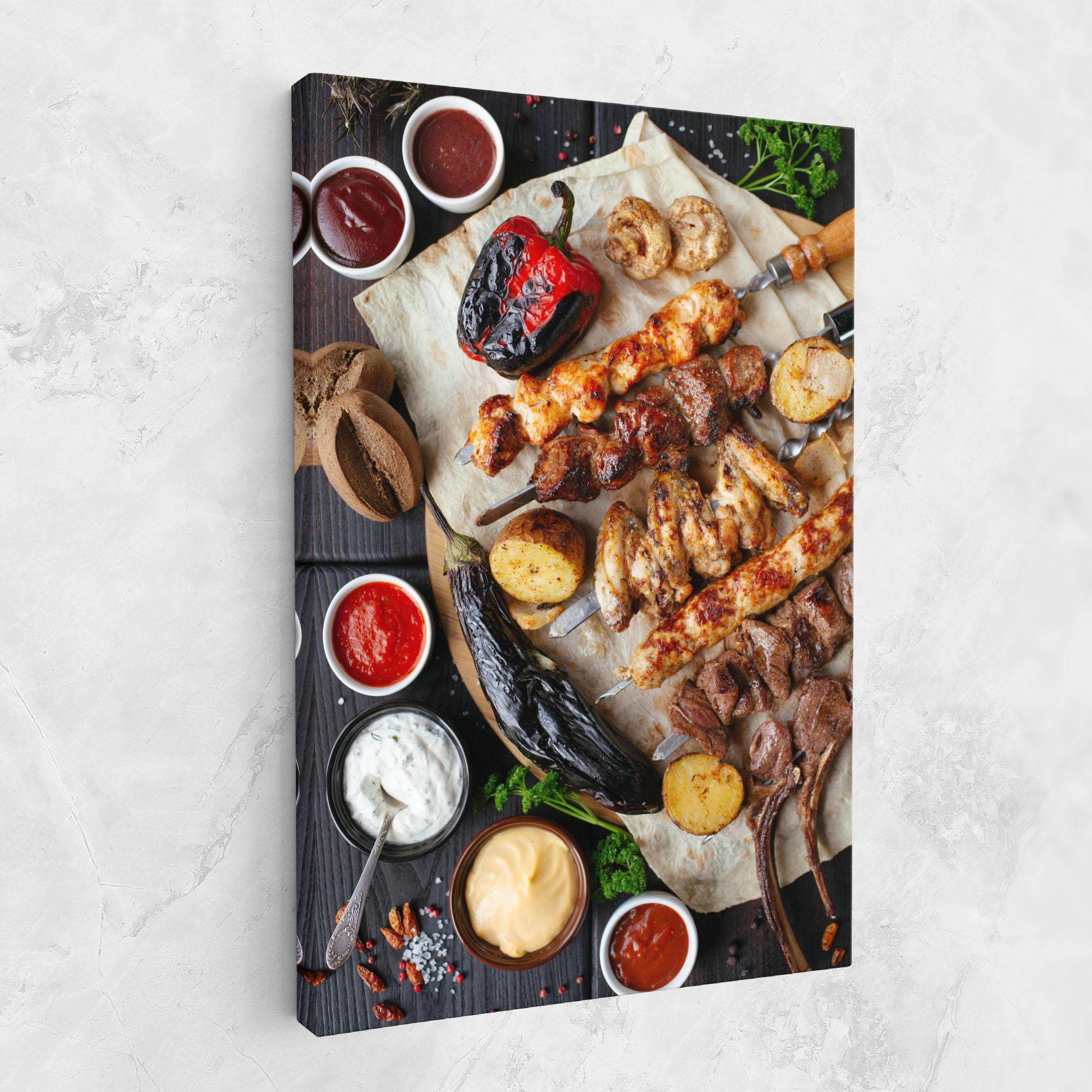 Vászonkép Skewers mockup 1