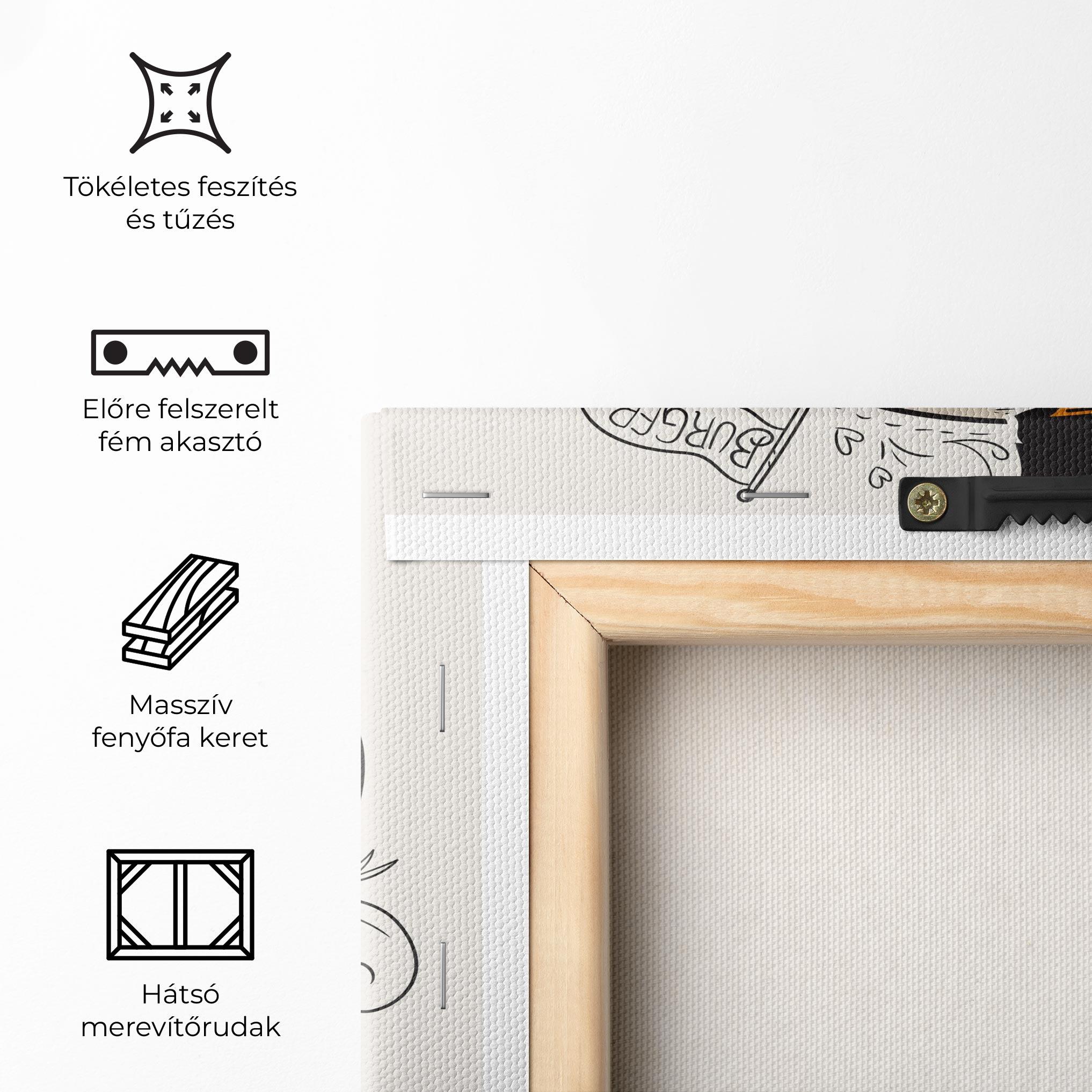 Vászonkép Burger Art mockup 5