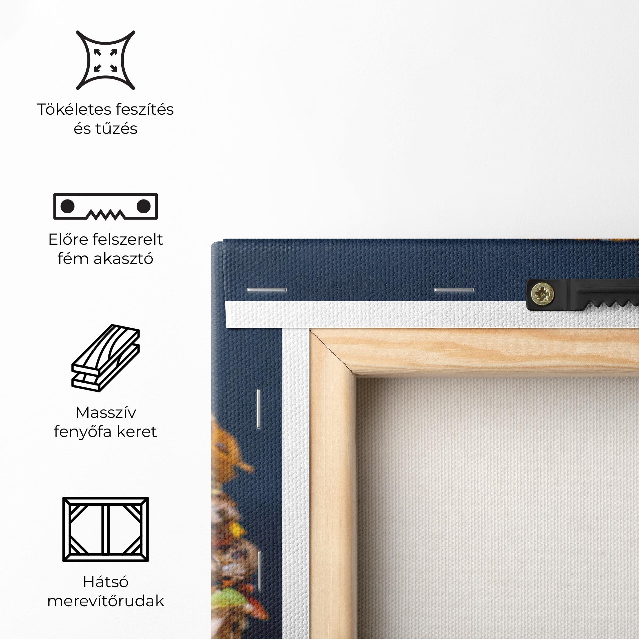 Vászonkép Tasty Hamburger mockup 5