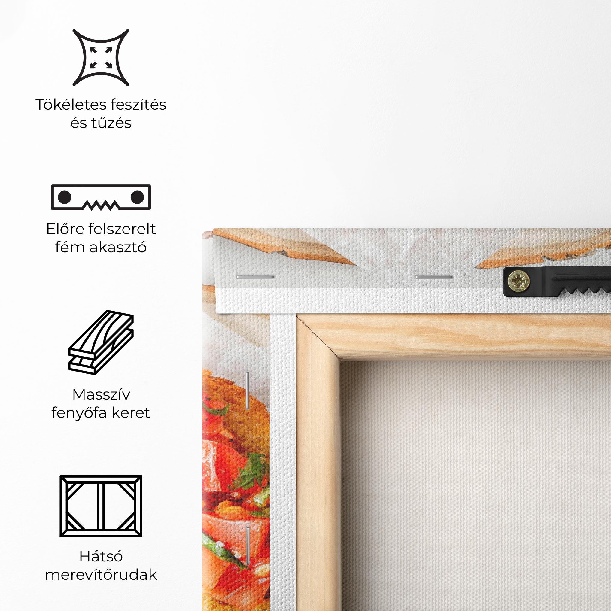 Vászonkép Tomatoes On Bread mockup 5