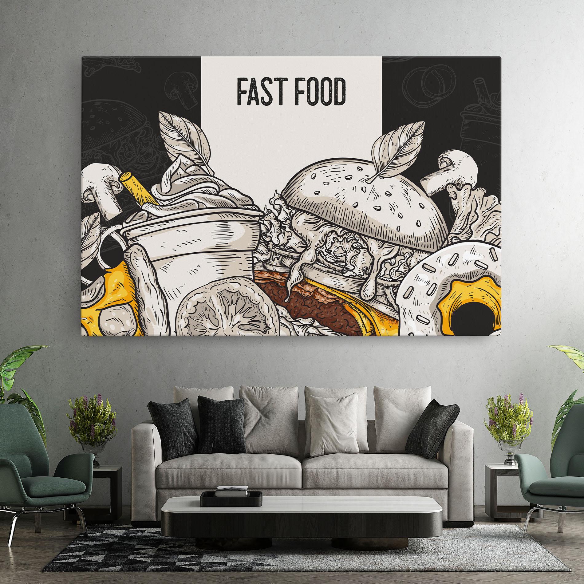 Vászonkép Fast Food mockup 7