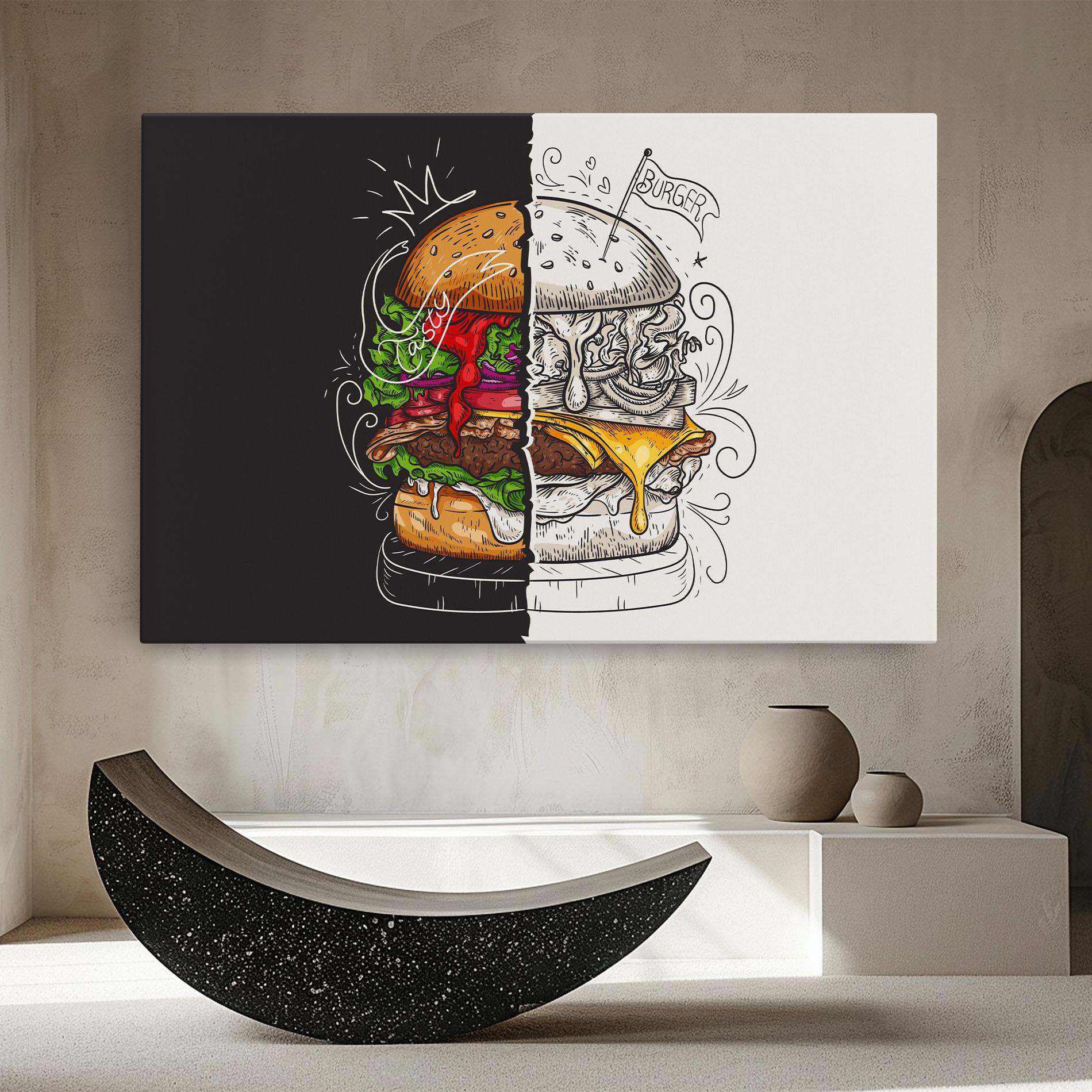 Vászonkép Burger Art mockup 8