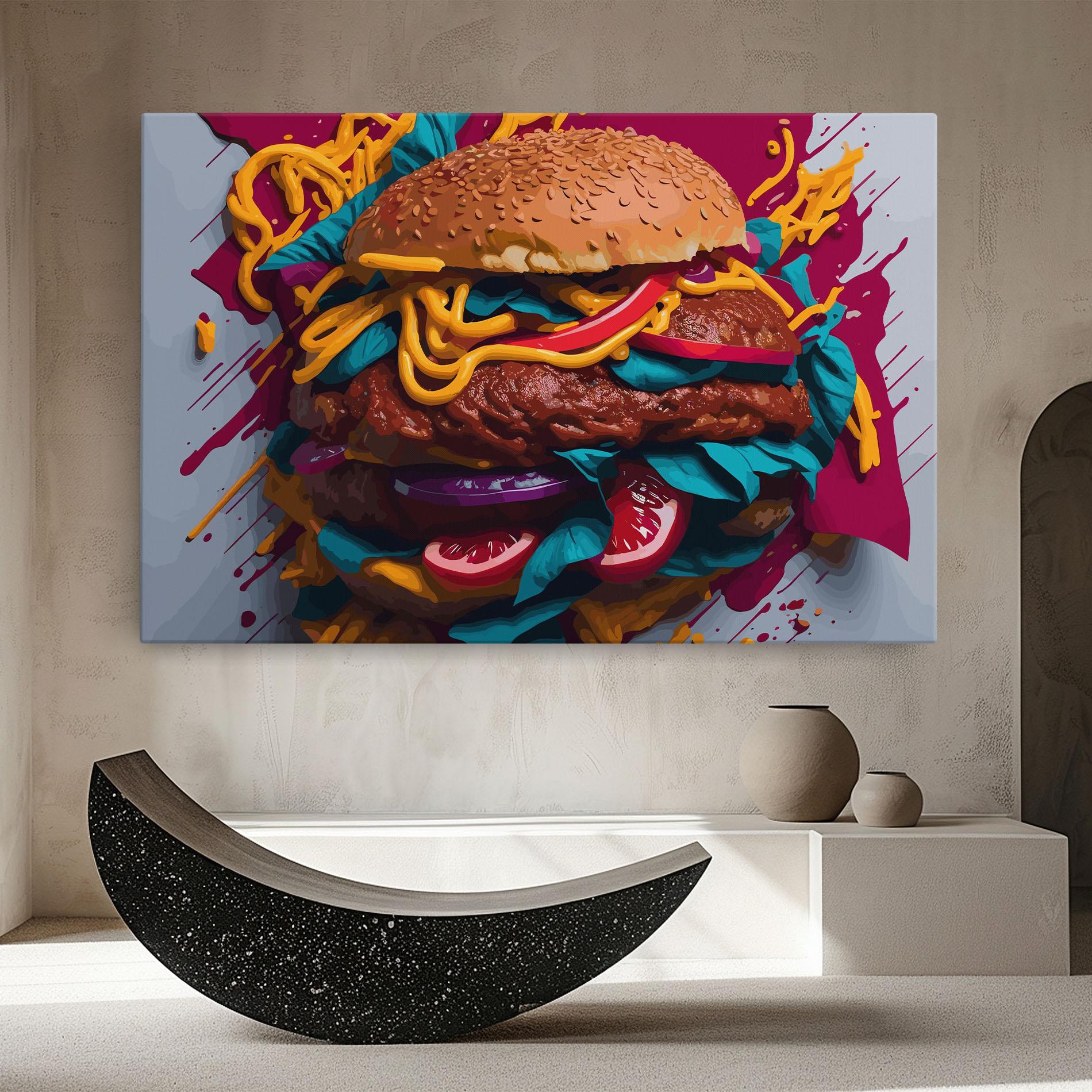Vászonkép Crazy Burger mockup 8