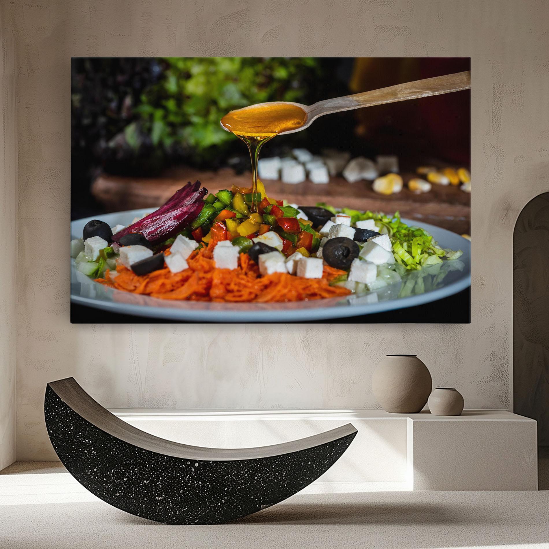 Vászonkép Honey Over Food mockup 8