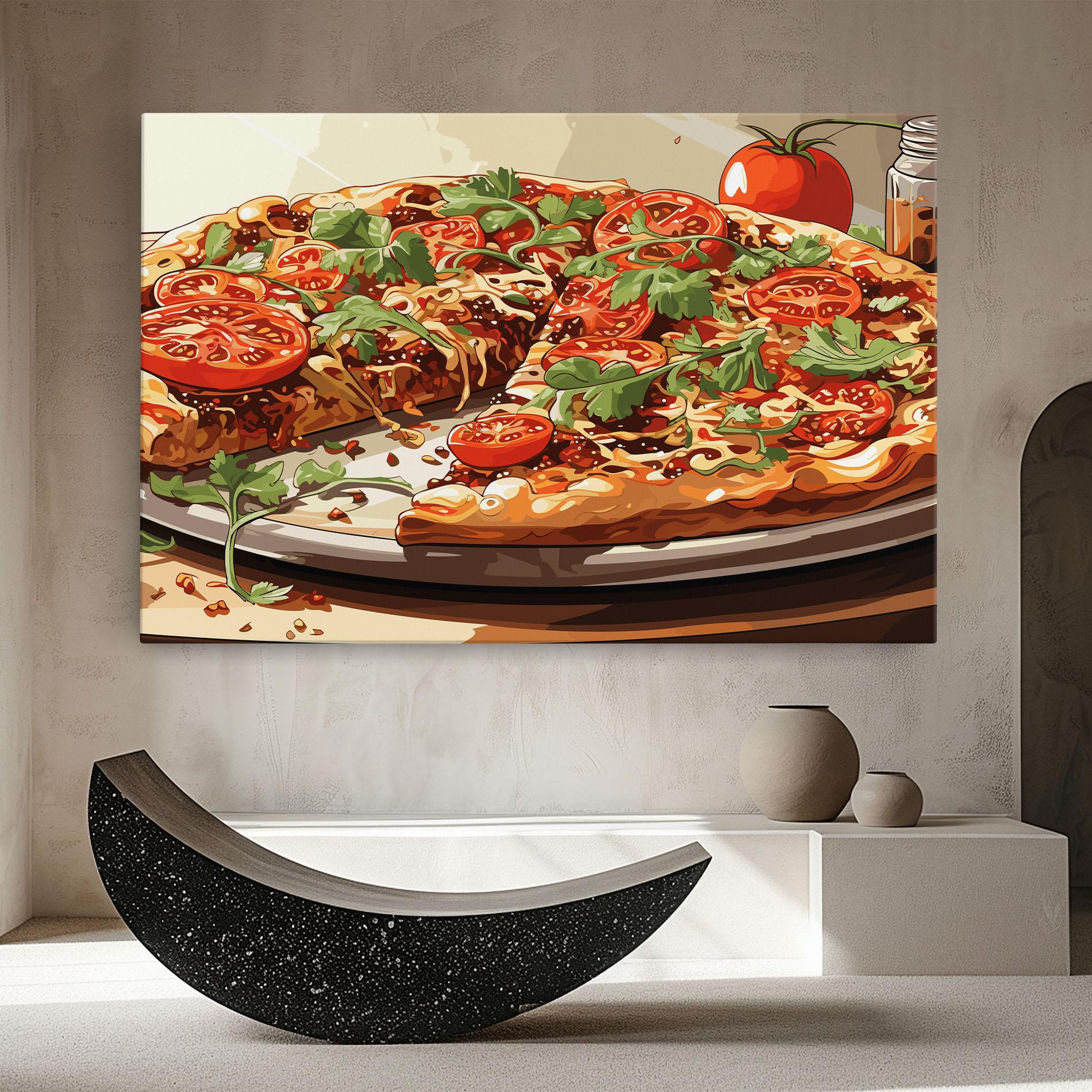 Vászonkép Pizza View mockup 8