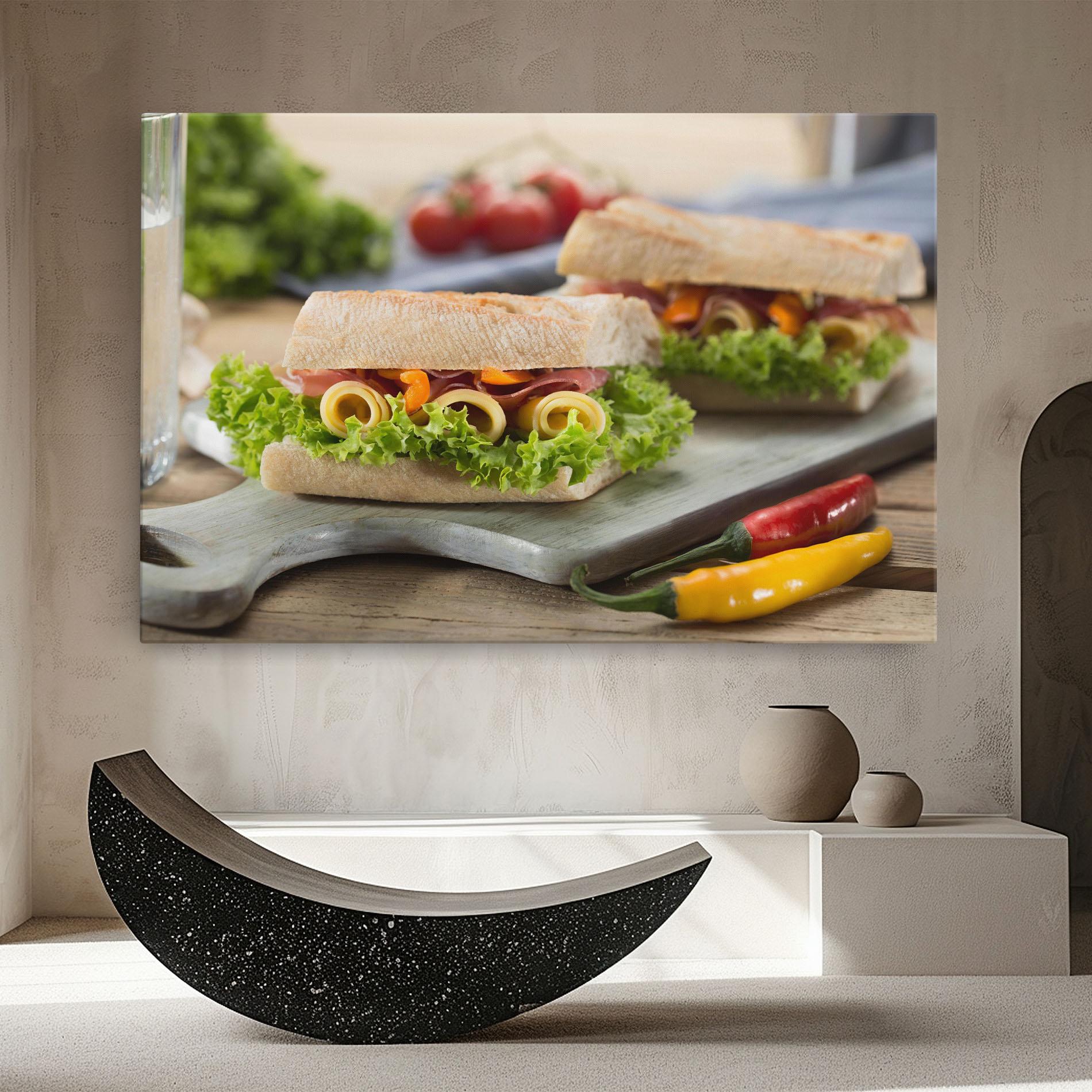 Vászonkép Yum Sandwich mockup 8