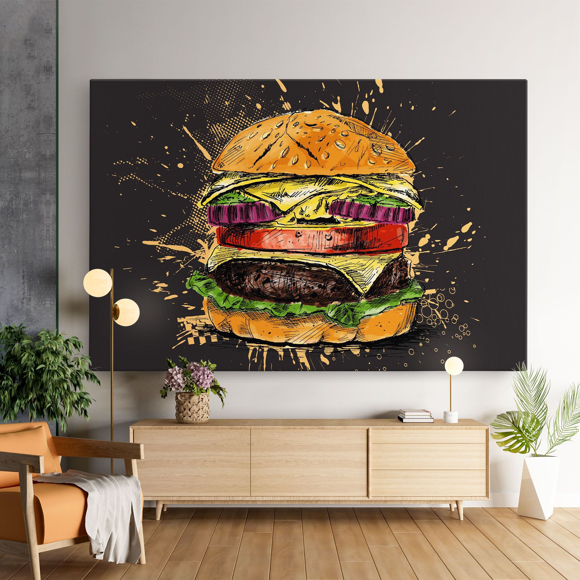 Burger Drawing mockup 9