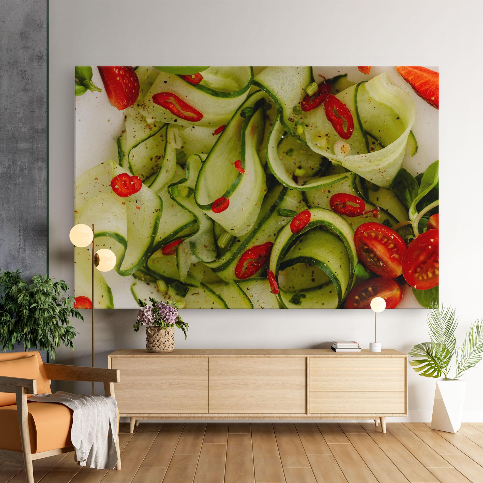 Vászonkép Cucumber Food mockup 9