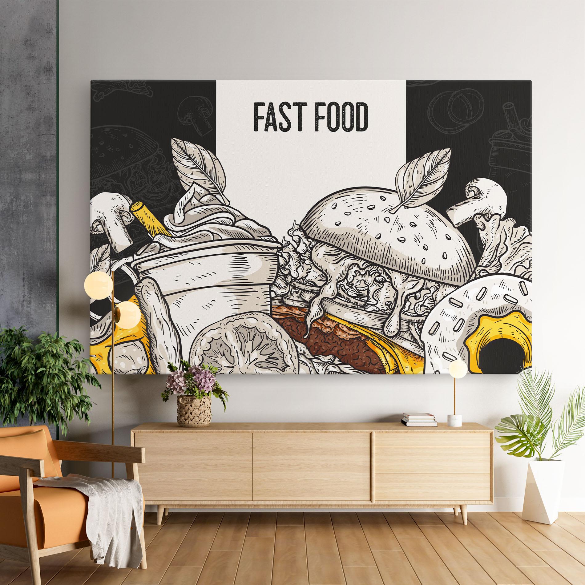 Vászonkép Fast Food mockup 9