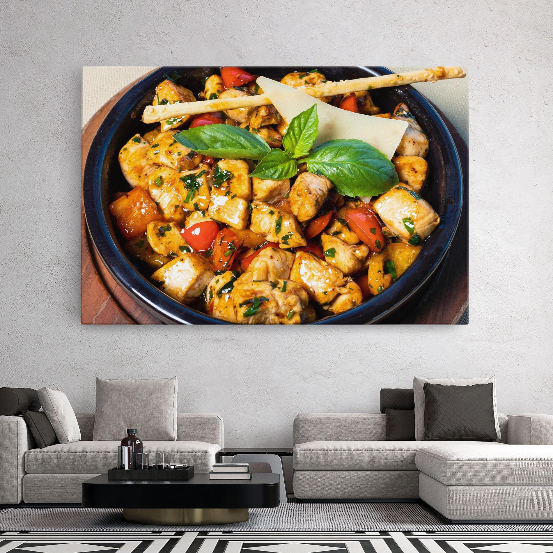 Vászonkép Chicken Food mockup 2