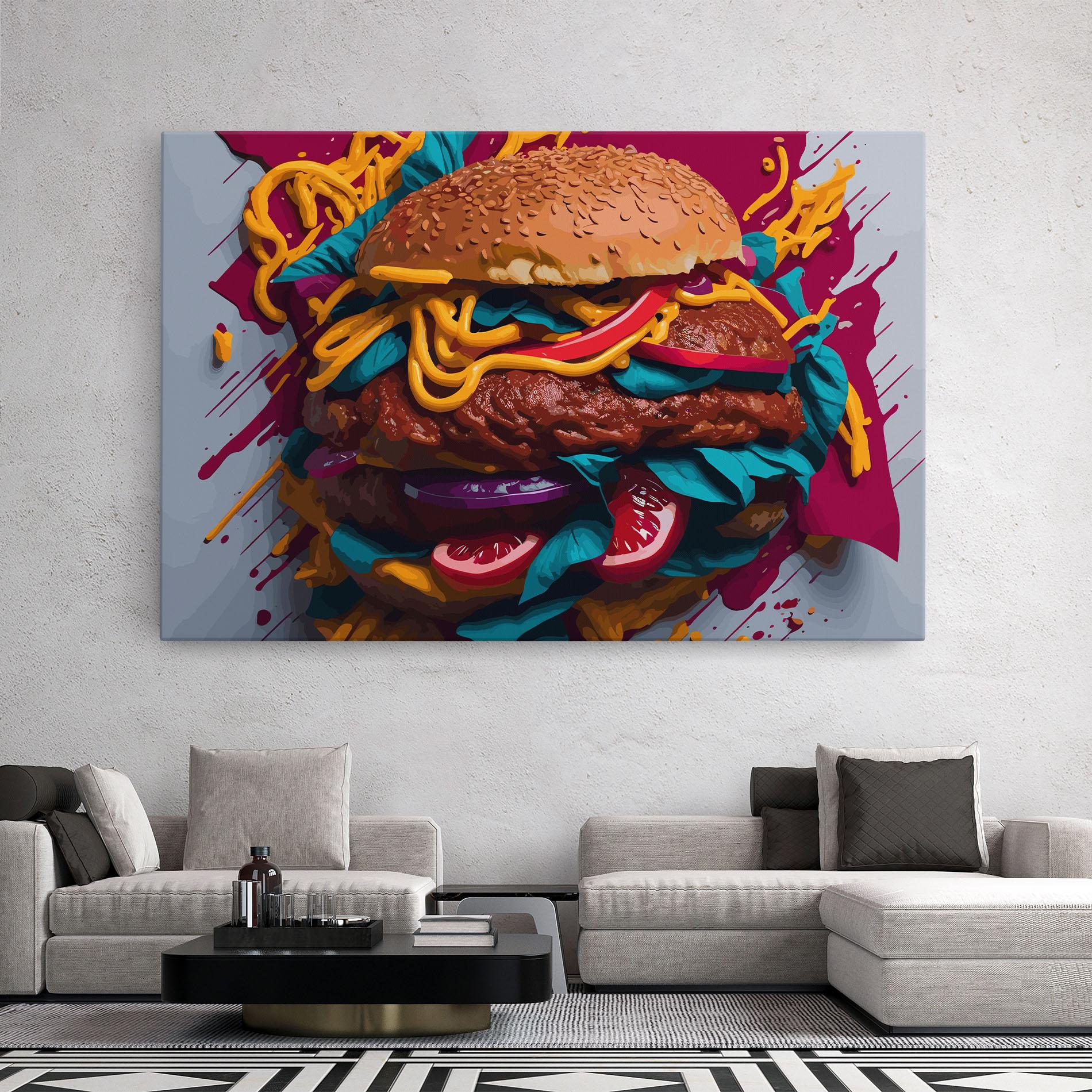 Vászonkép Crazy Burger mockup 2