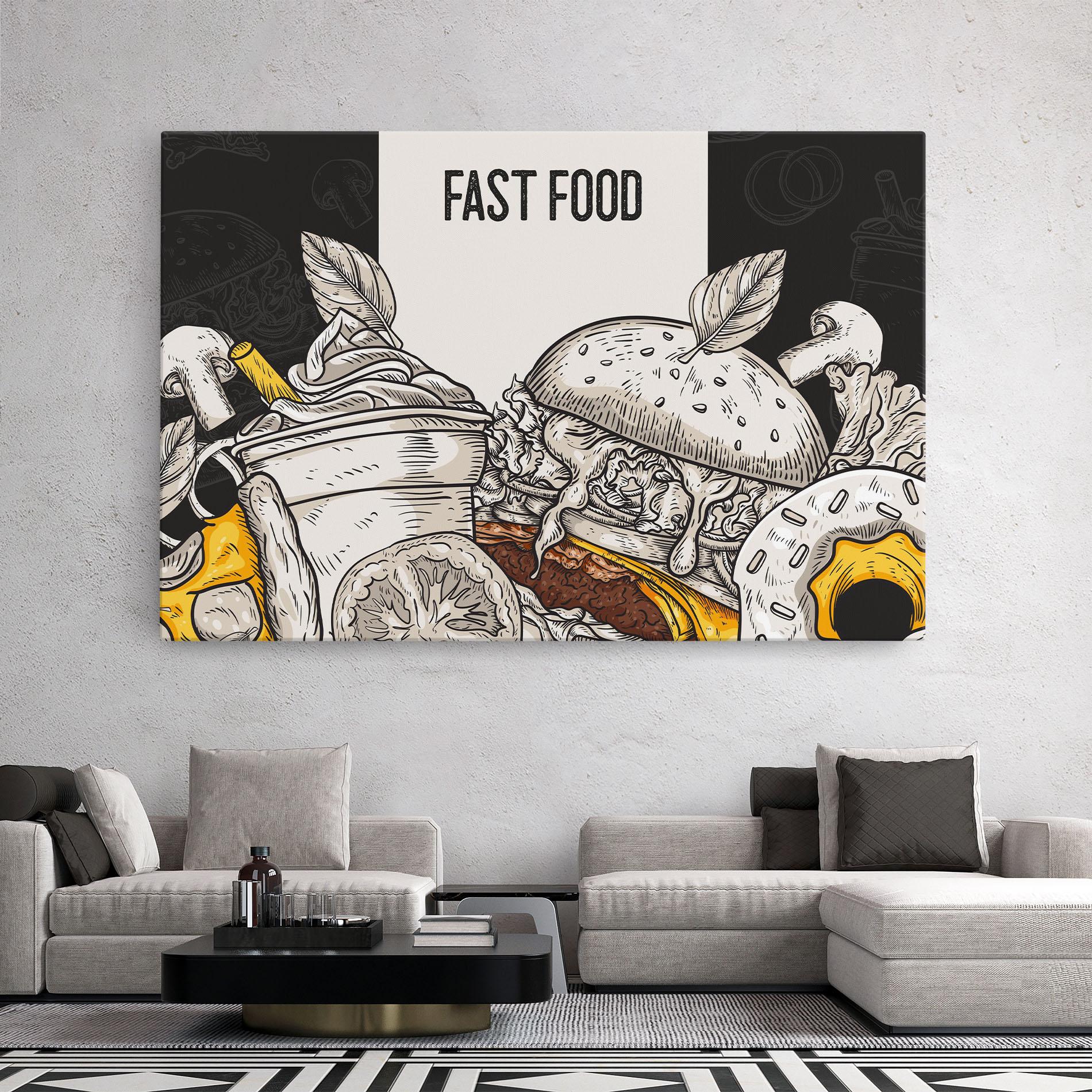 Vászonkép Fast Food mockup 2