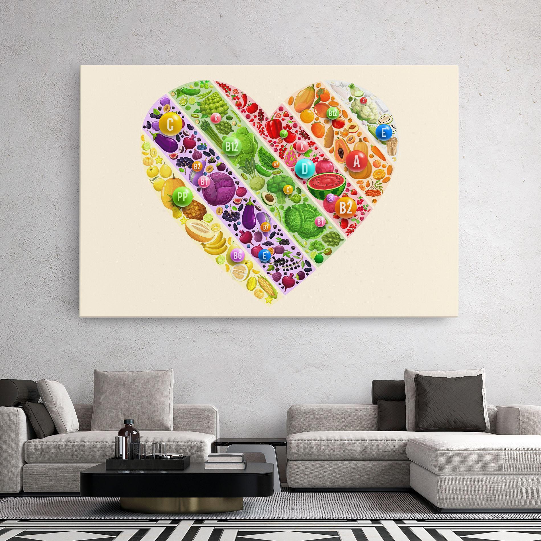 Vászonkép Food Heart mockup 2