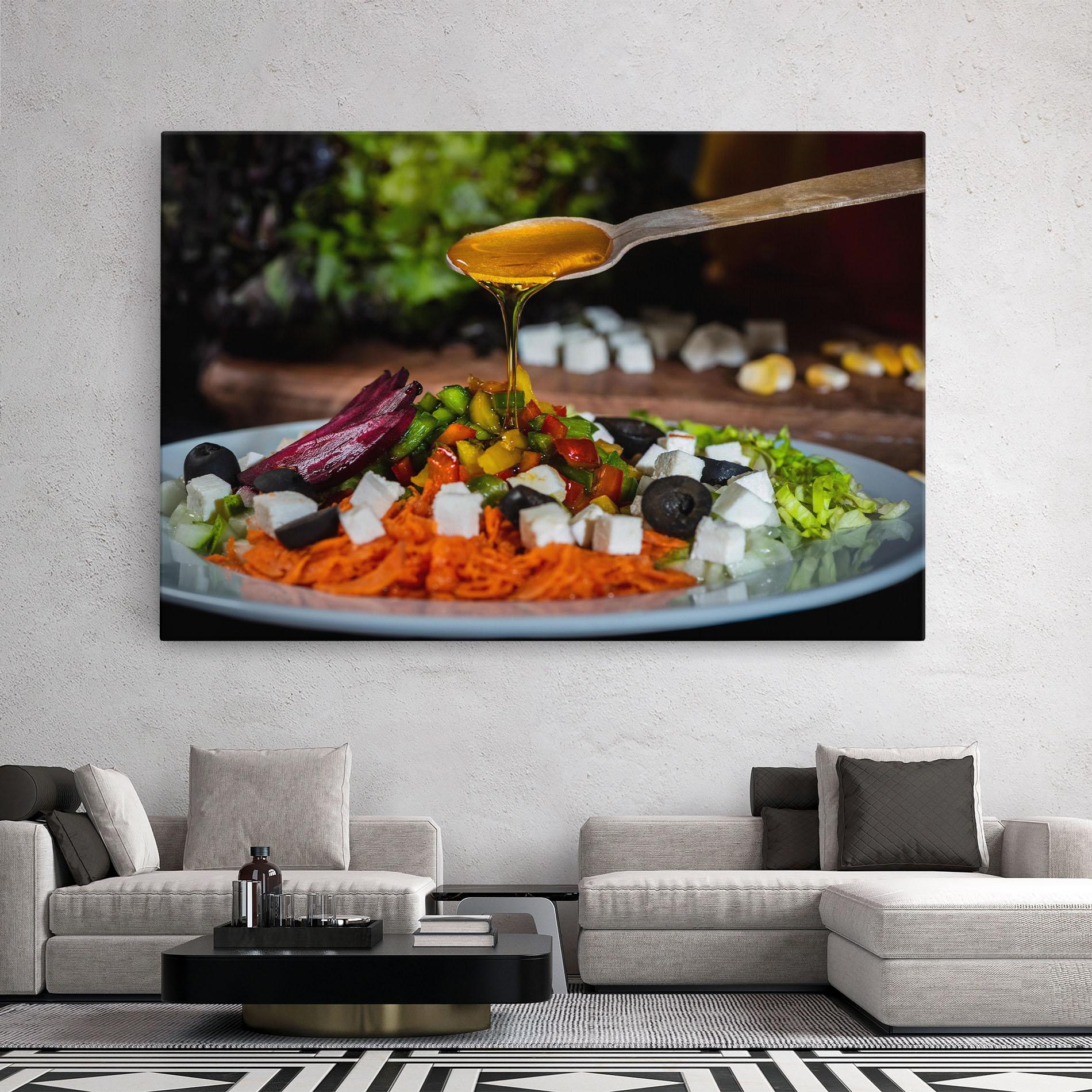 Vászonkép Honey Over Food mockup 2