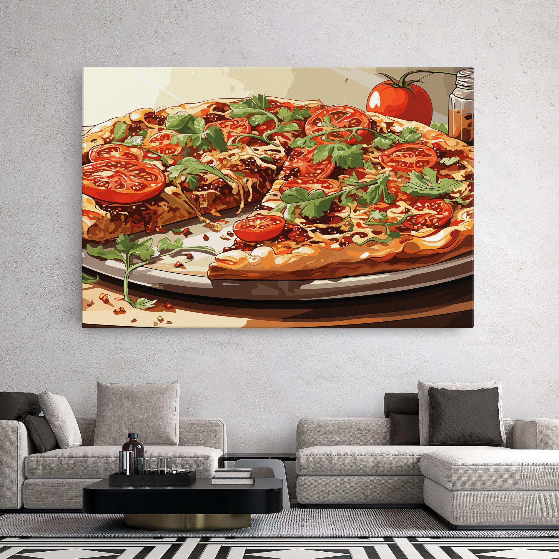 Vászonkép Pizza View mockup 2