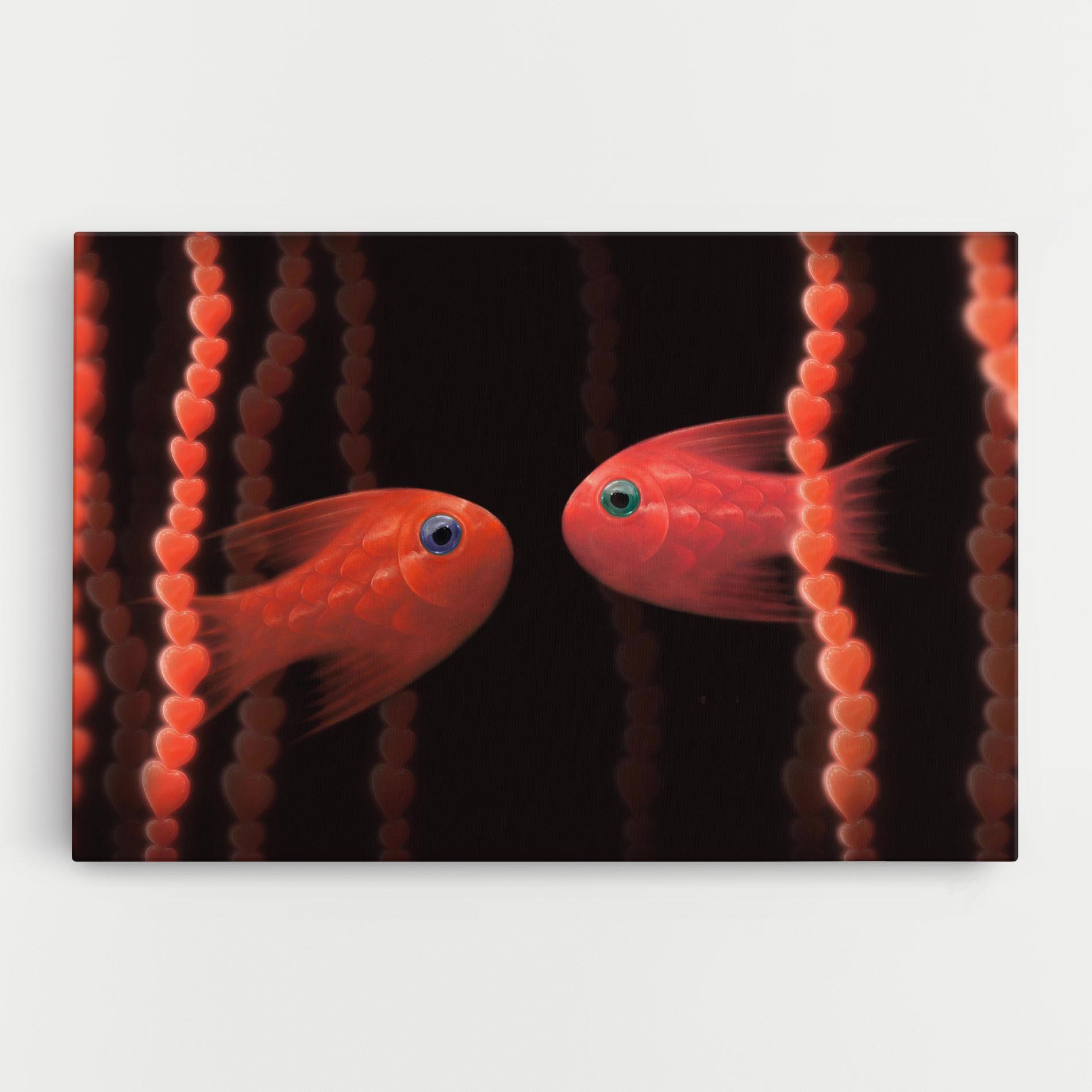 Vászonkép Orange Fish Heart mockup 0