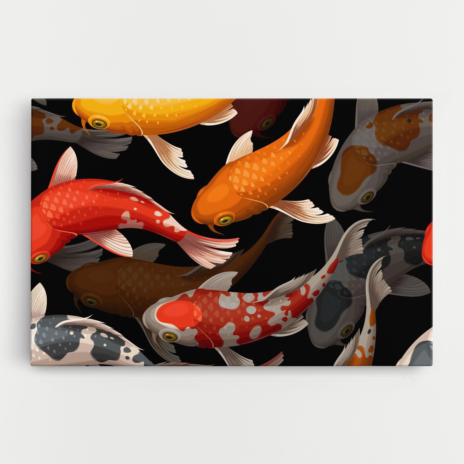Vászonkép Seamless Koi Fish mockup 0