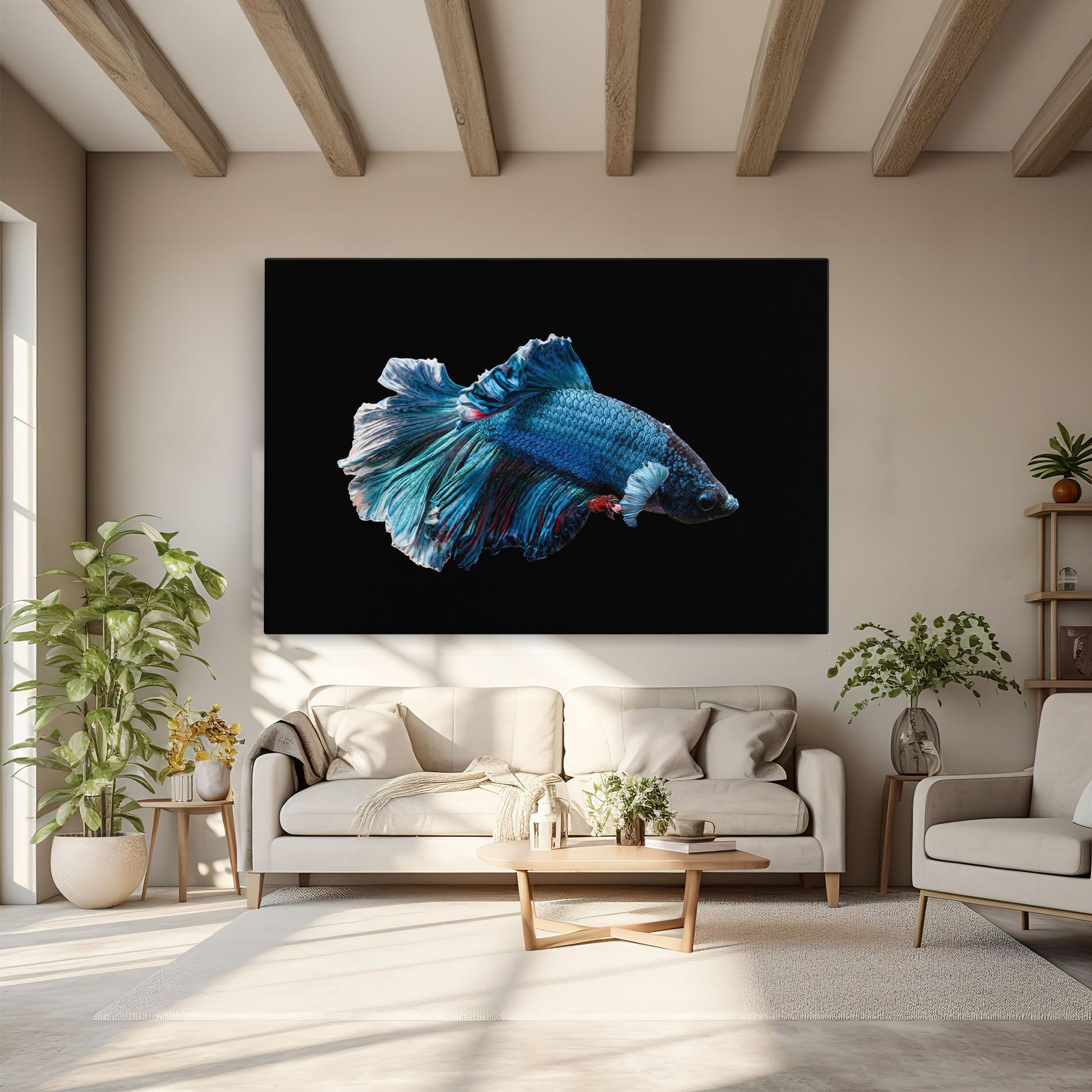 Vászonkép Blue Betta mockup 6