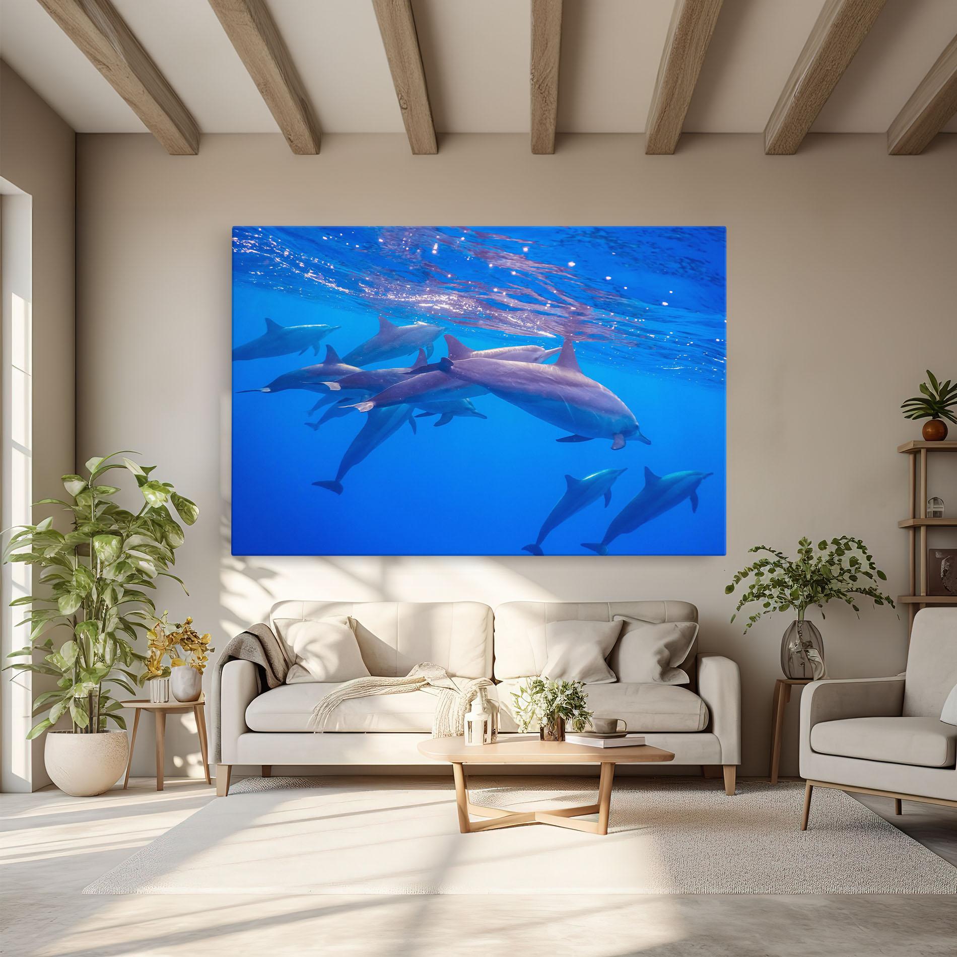 Vászonkép Dolphin Family mockup 6