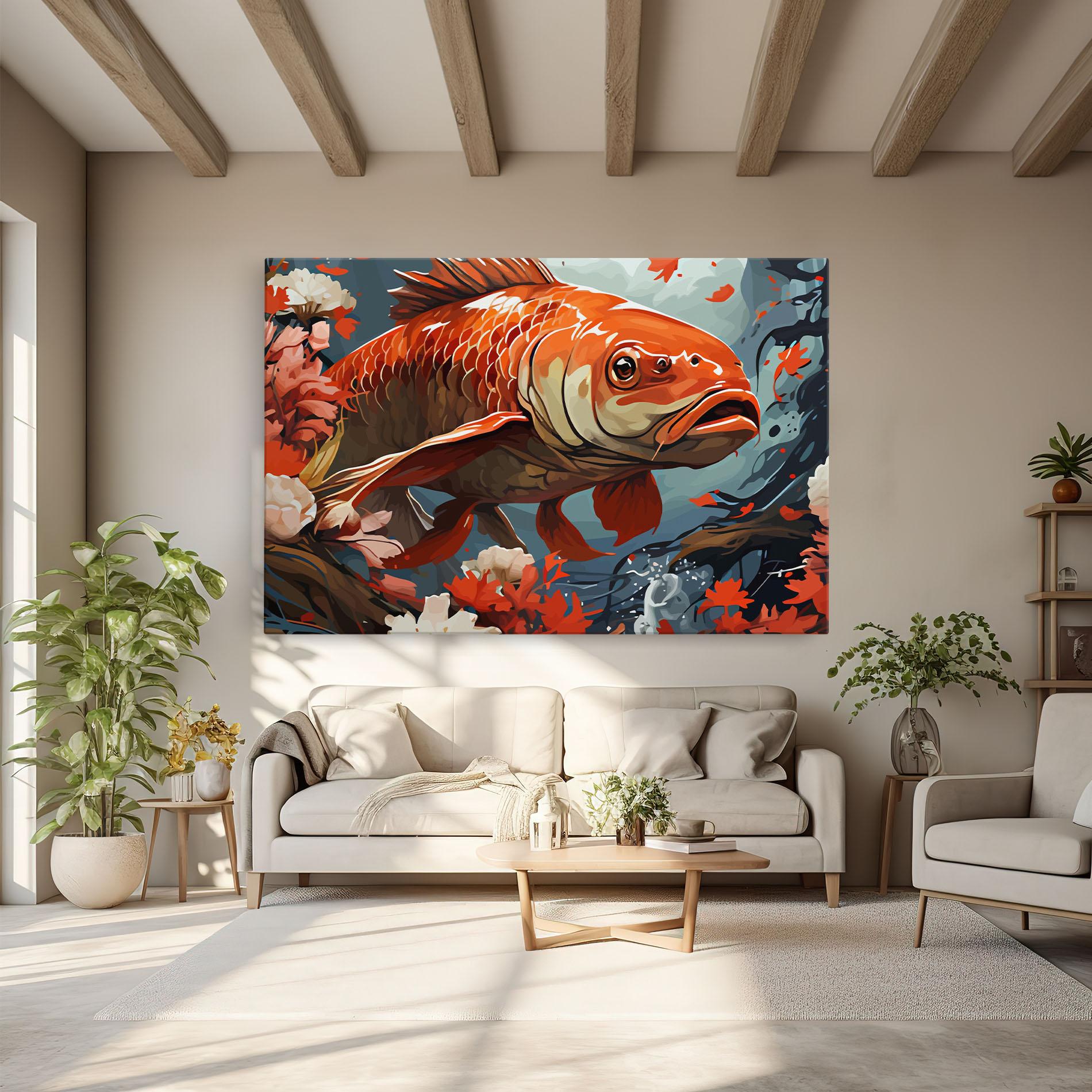 Vászonkép Orange Koi mockup 6