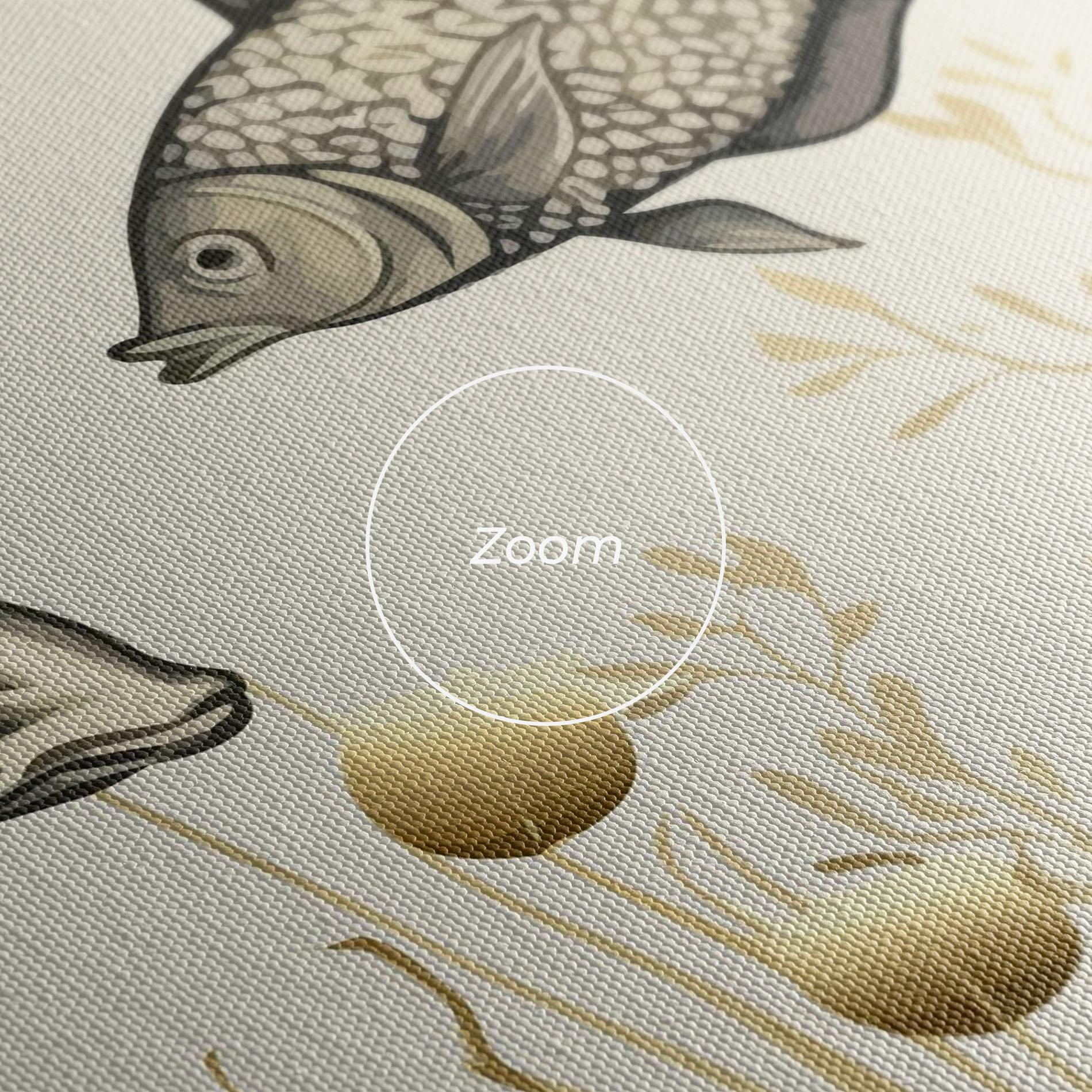 Vászonkép Grey Gold Fish mockup 3