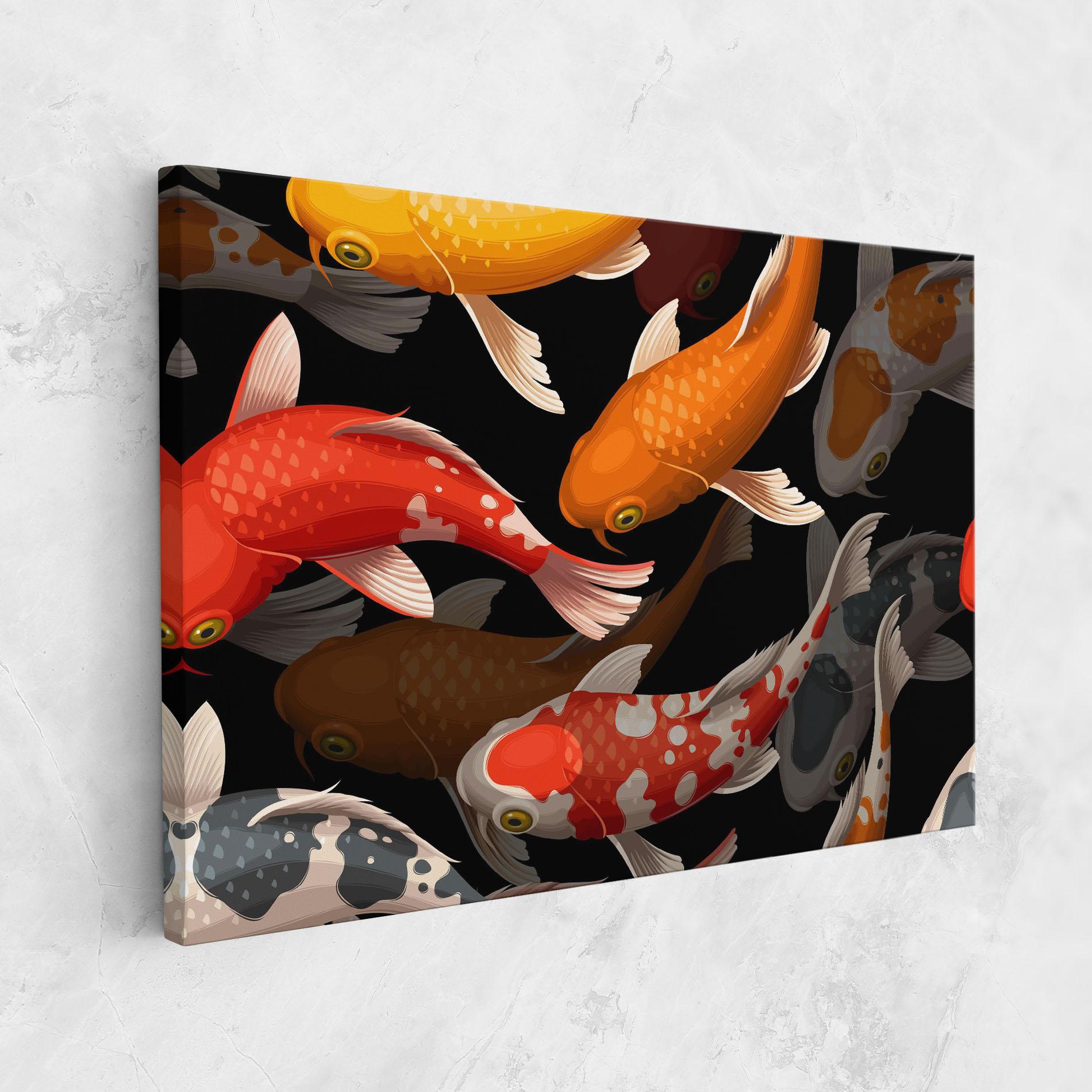 Vászonkép Seamless Koi Fish mockup 1