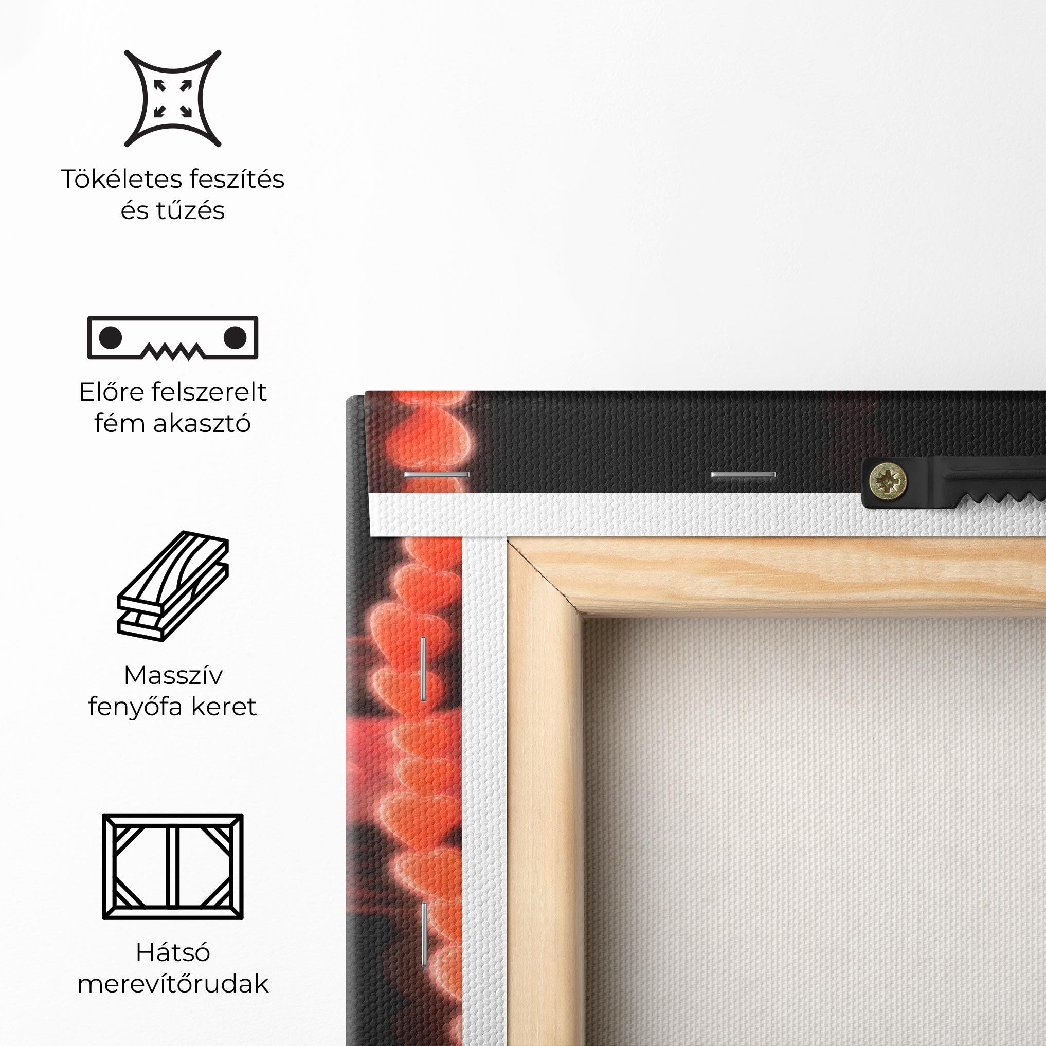 Vászonkép Orange Fish Heart mockup 5