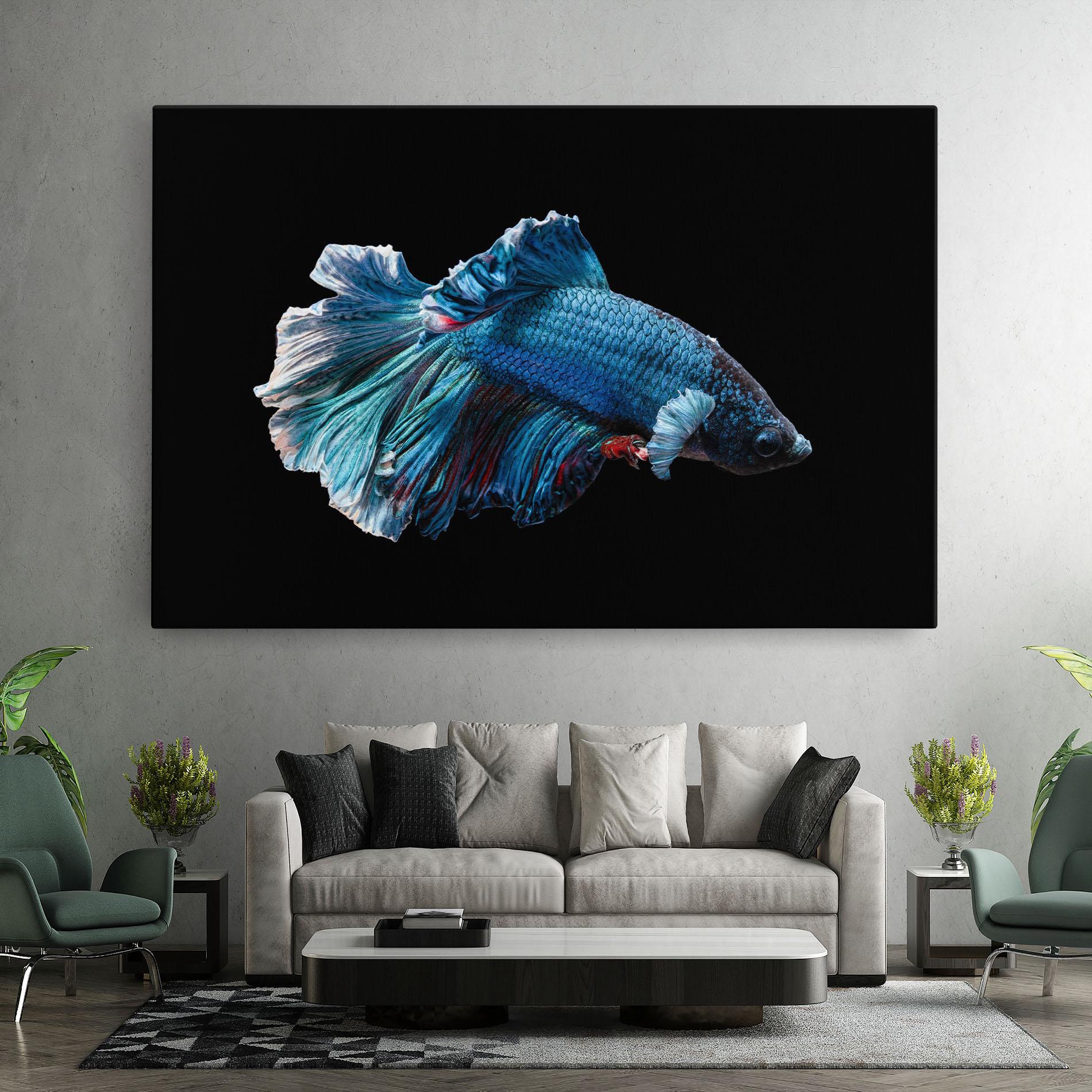 Vászonkép Blue Betta mockup 7