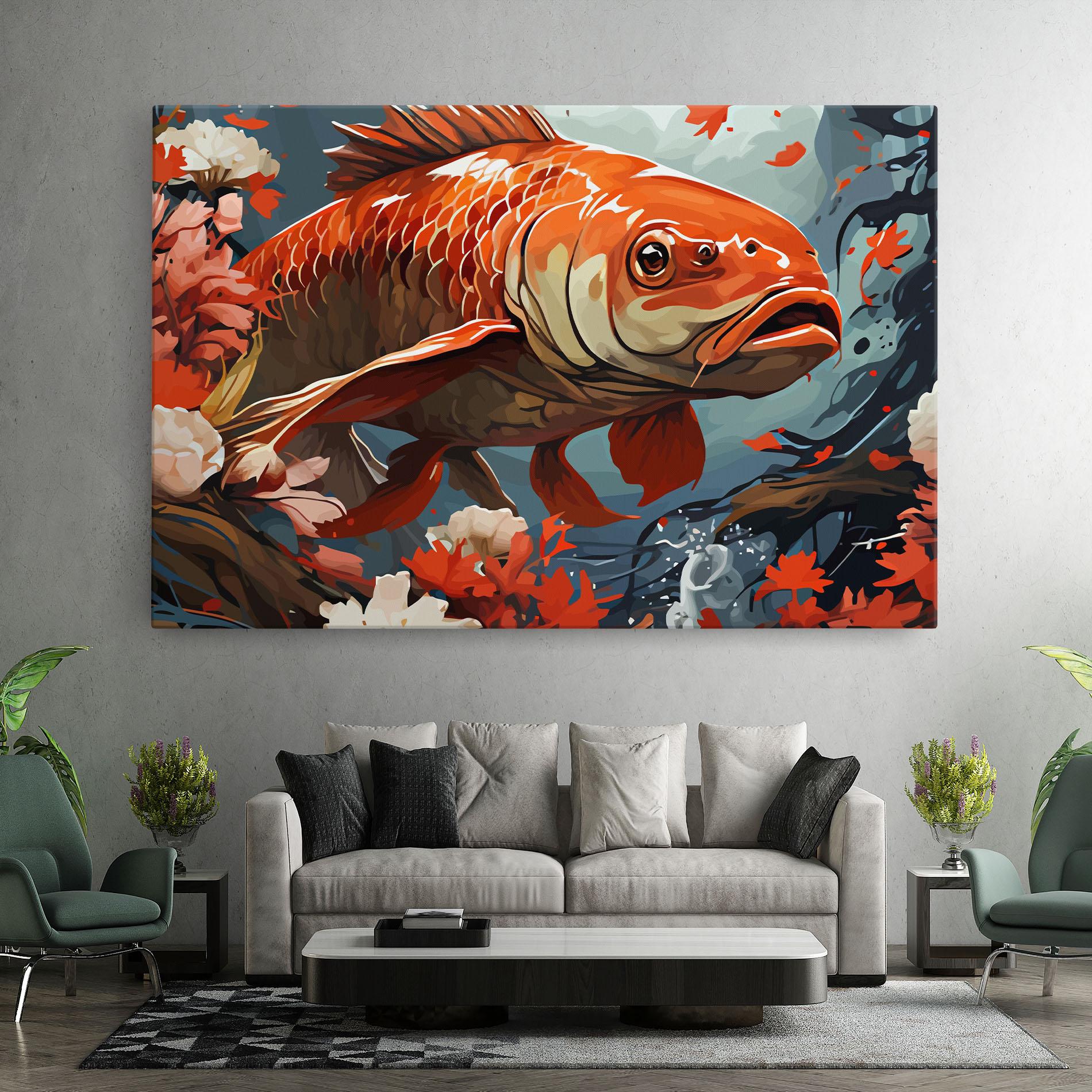 Vászonkép Orange Koi mockup 7