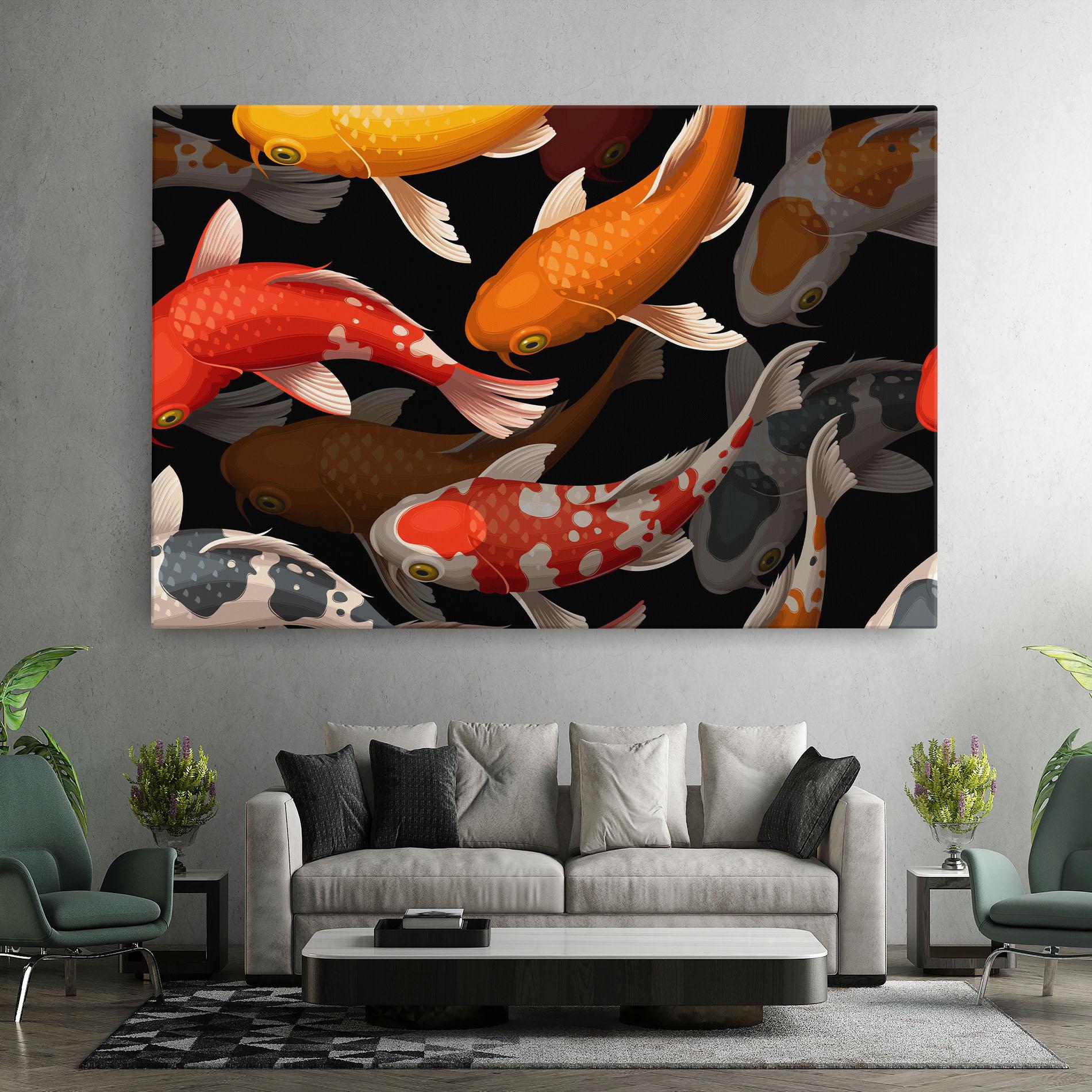 Vászonkép Seamless Koi Fish mockup 7