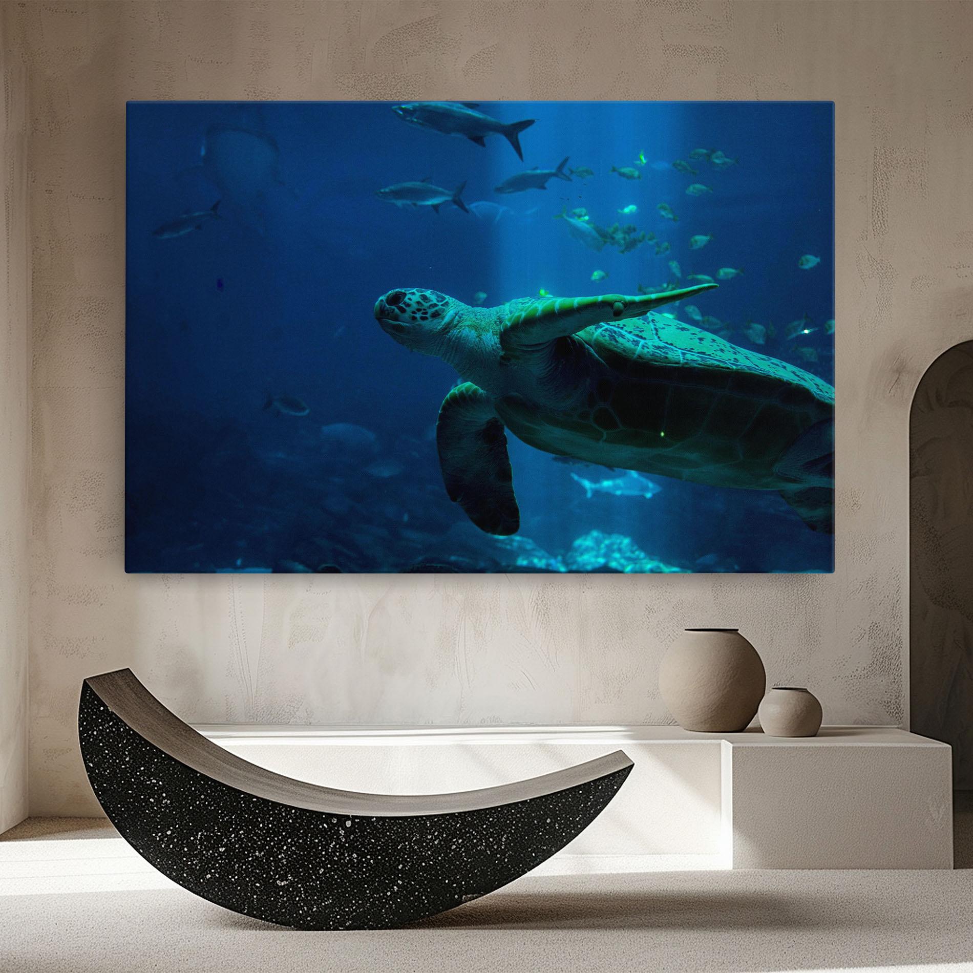 Vászonkép Green Turtule mockup 8