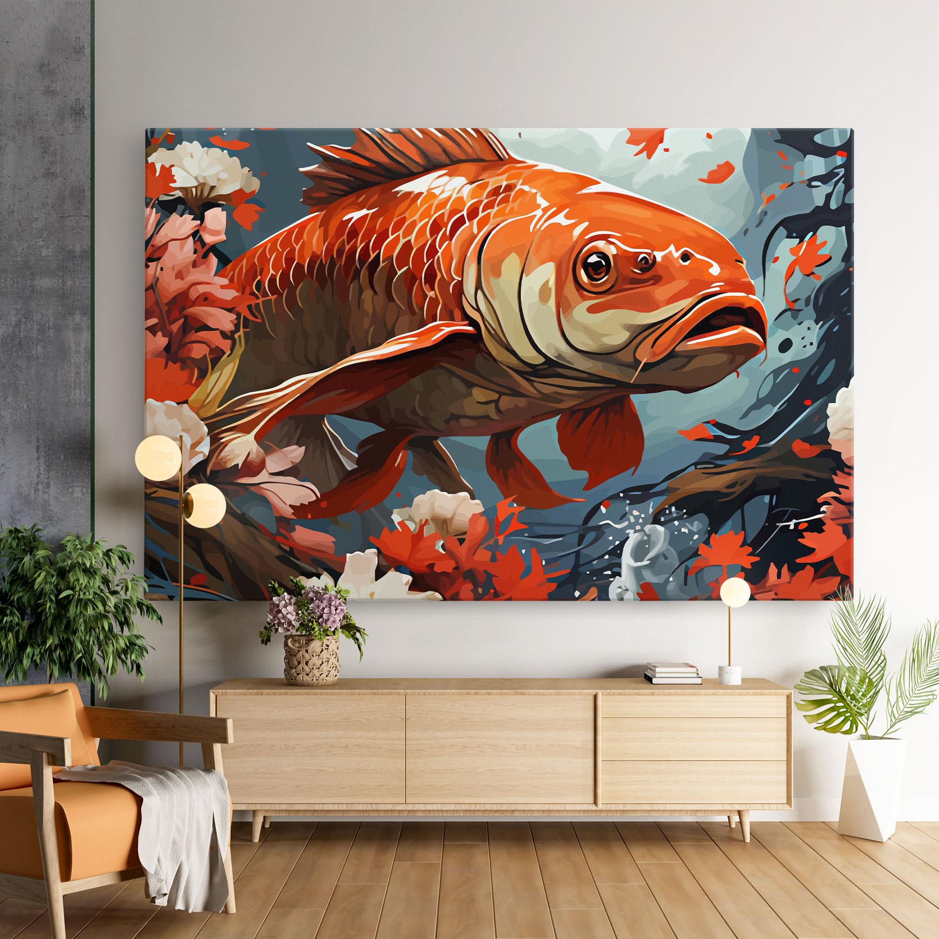 Vászonkép Orange Koi mockup 9