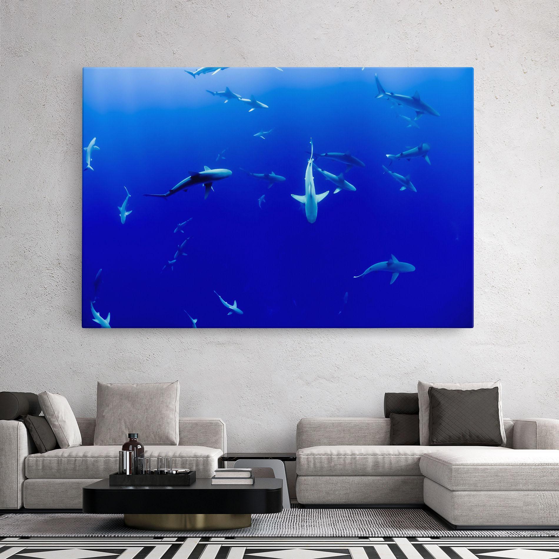 Vászonkép Baby Sharks mockup 2