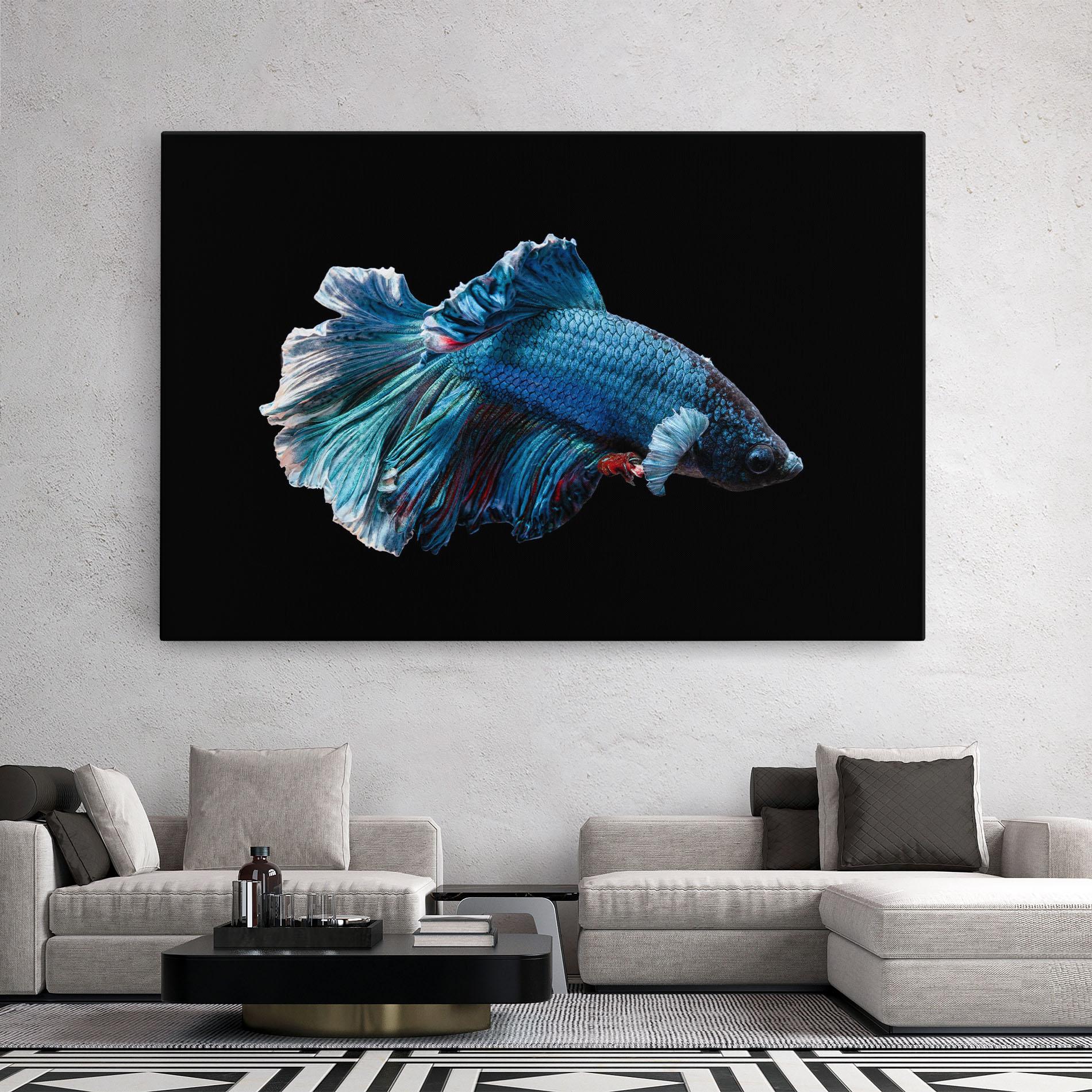 Vászonkép Blue Betta mockup 2