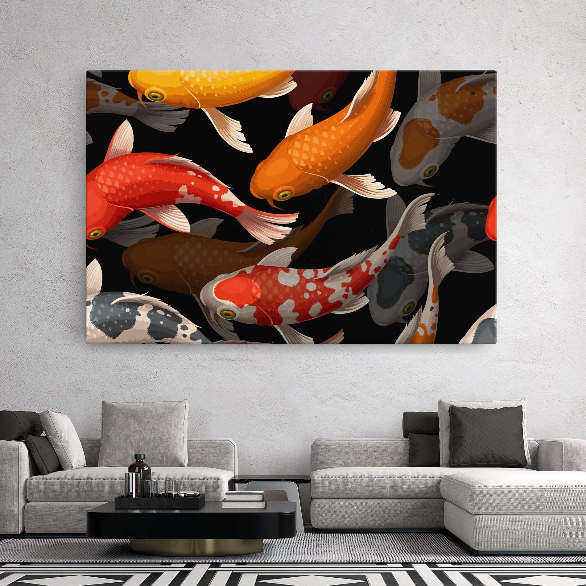 Vászonkép Seamless Koi Fish mockup 2