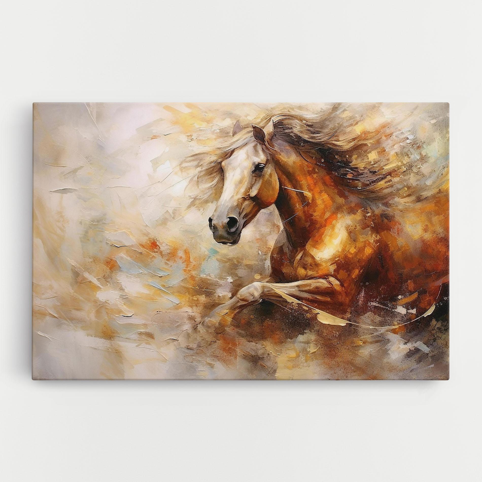 Vászonkép Brown Horse Running mockup 0