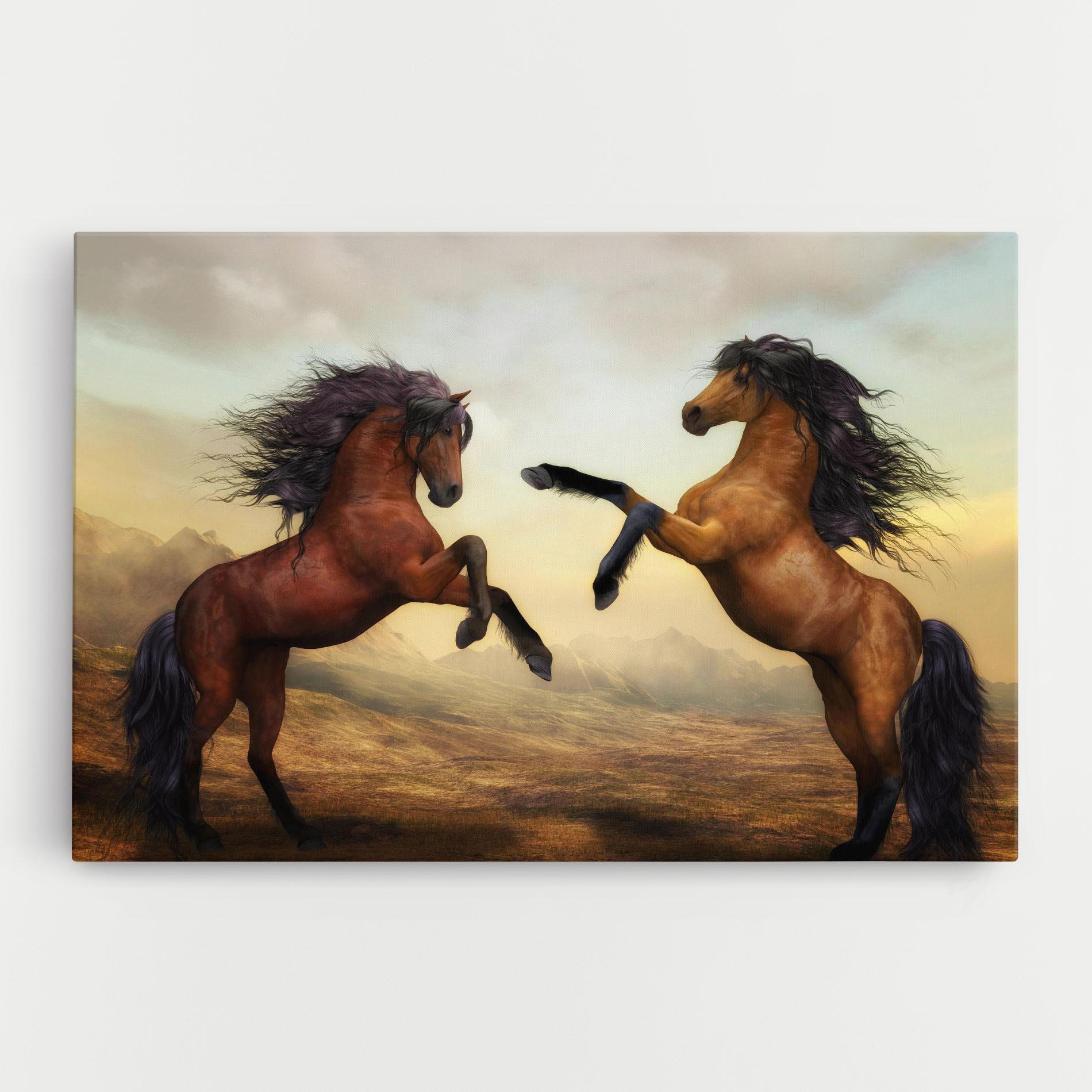 Vászonkép Two Horses mockup 0