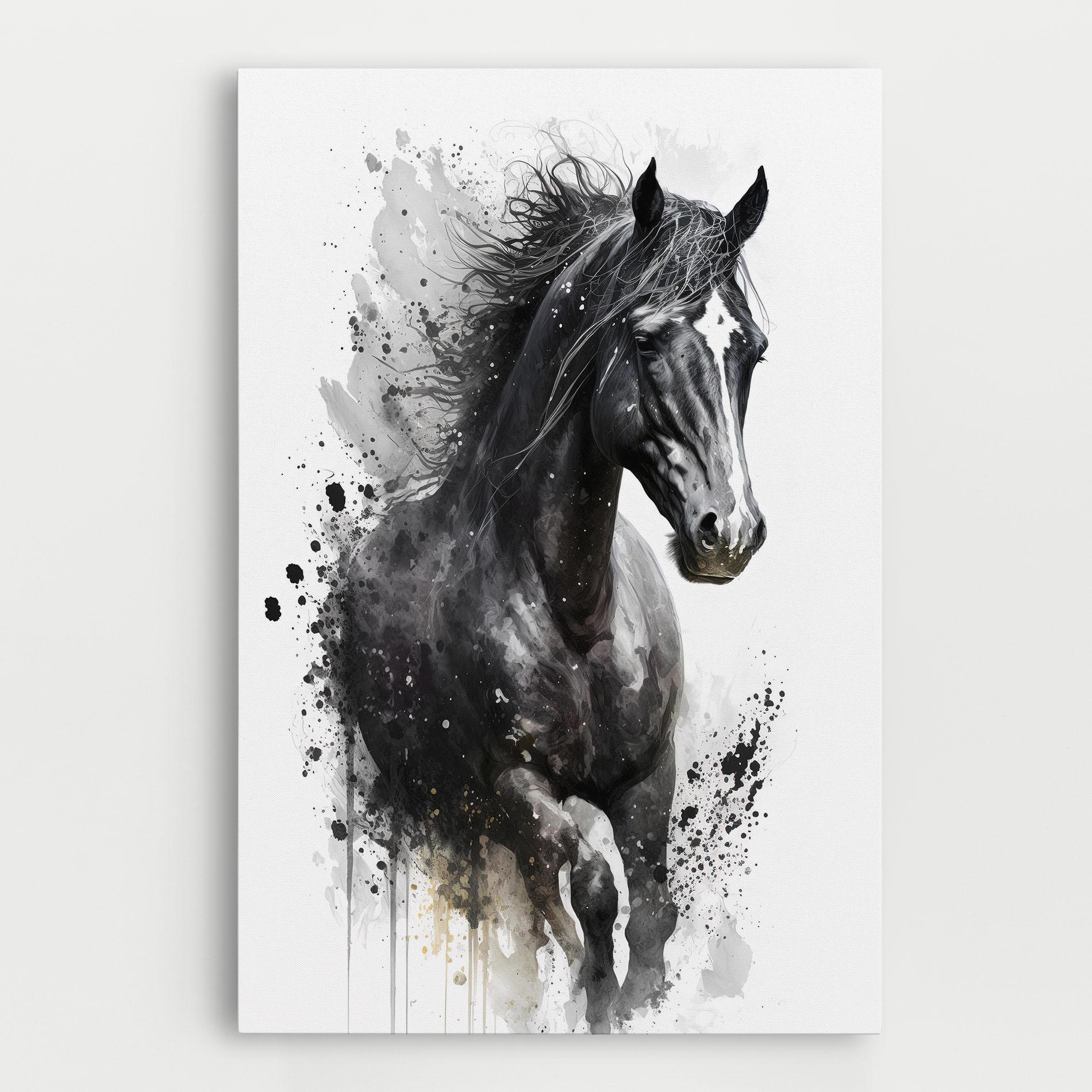 Vászonkép Black Horse mockup 0