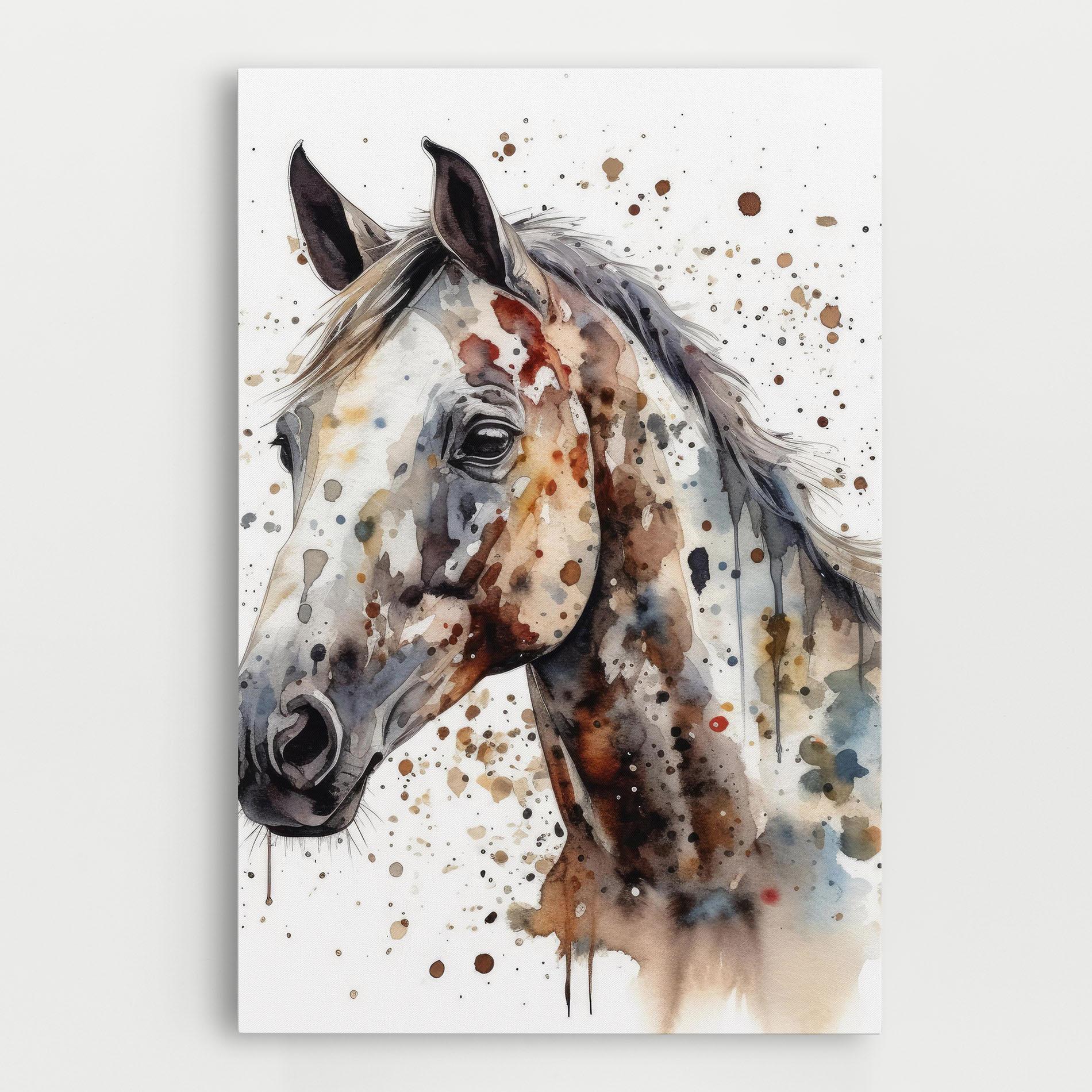 Vászonkép Watercolor Horse mockup 0