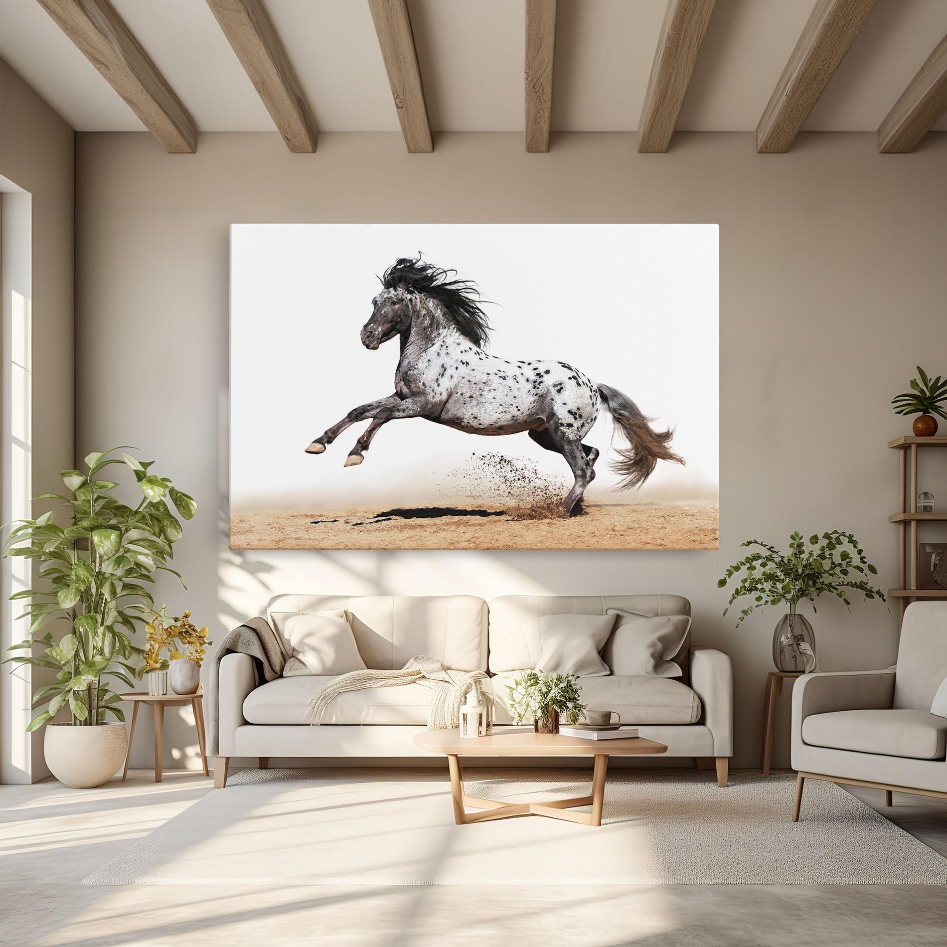 Vászonkép Appaloosa Horse Running mockup 6