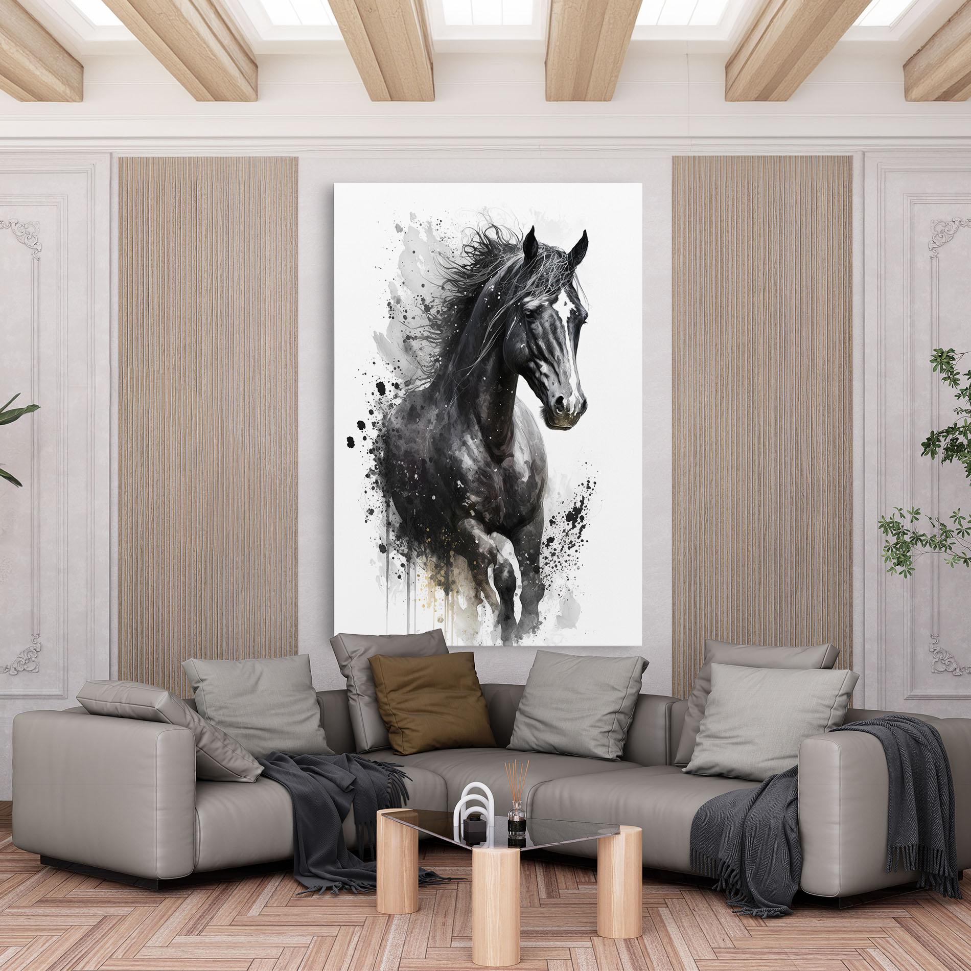 Vászonkép Black Horse mockup 6