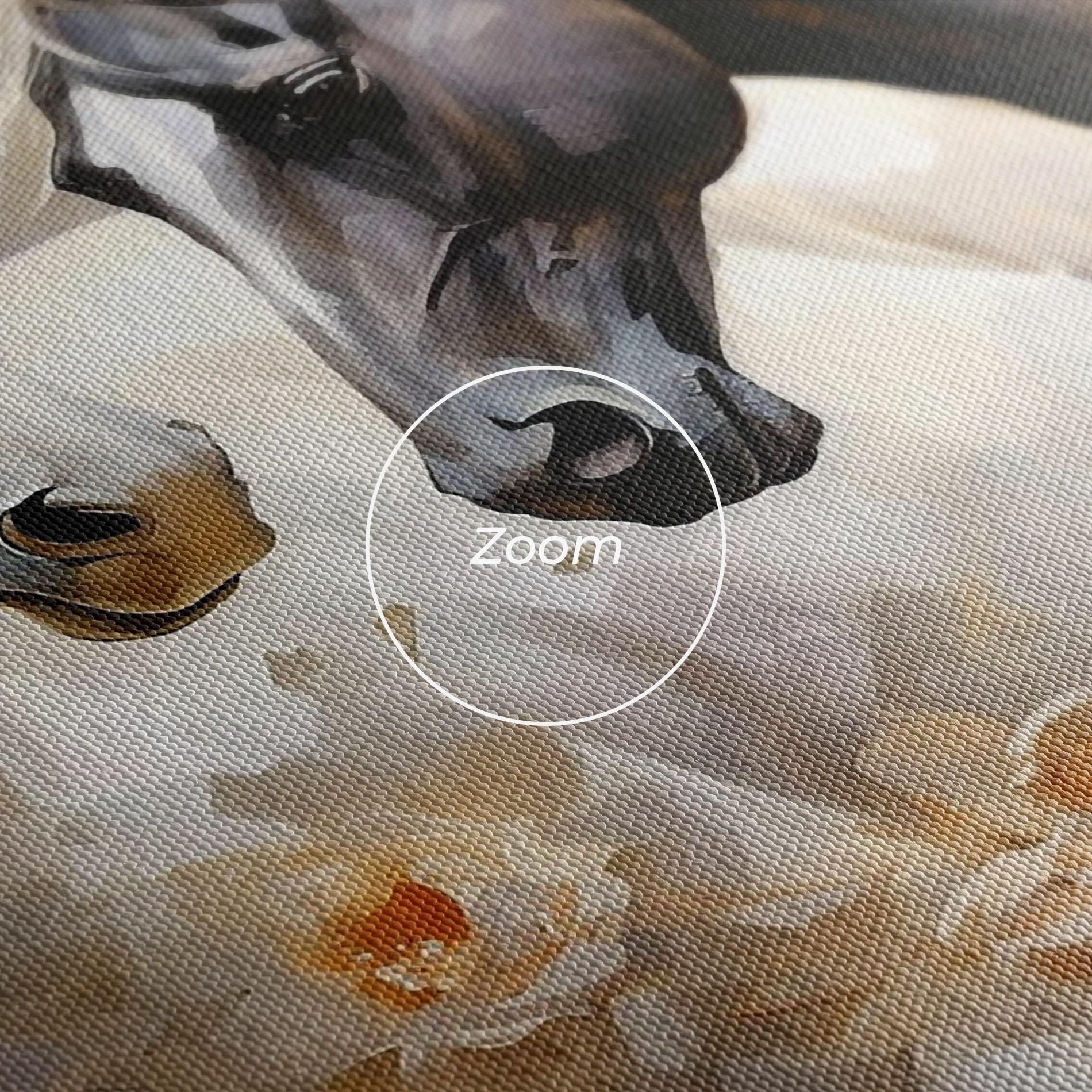 Vászonkép Black And White Horses mockup 3