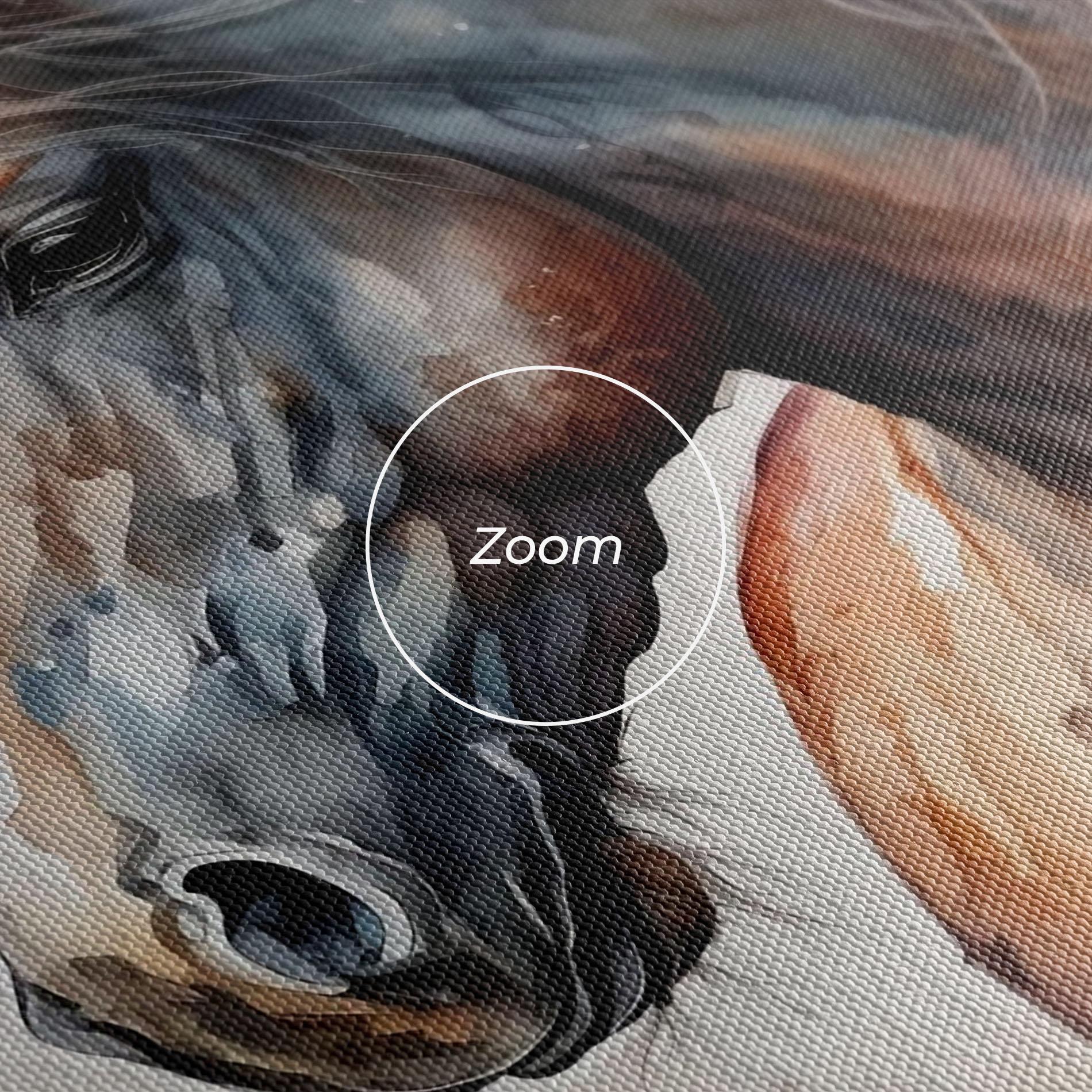 Vászonkép Black Brown Horse Painting mockup 3
