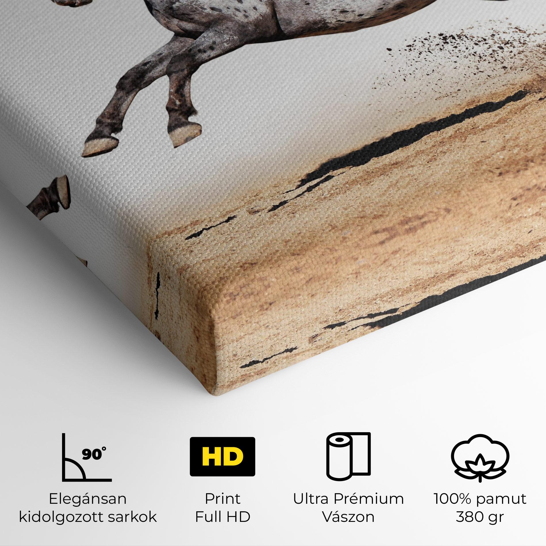 Vászonkép Appaloosa Horse Running mockup 4