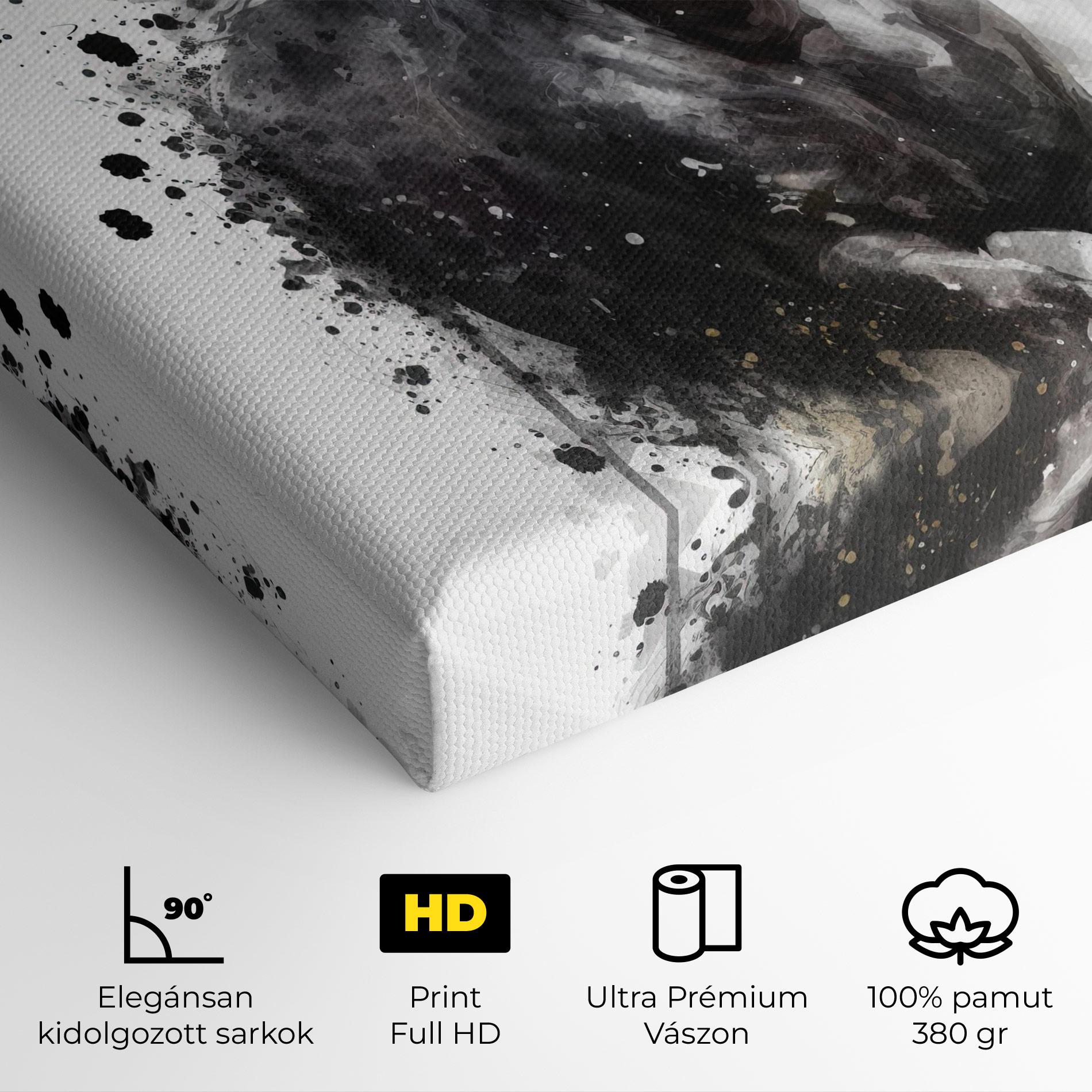 Vászonkép Black Horse mockup 4