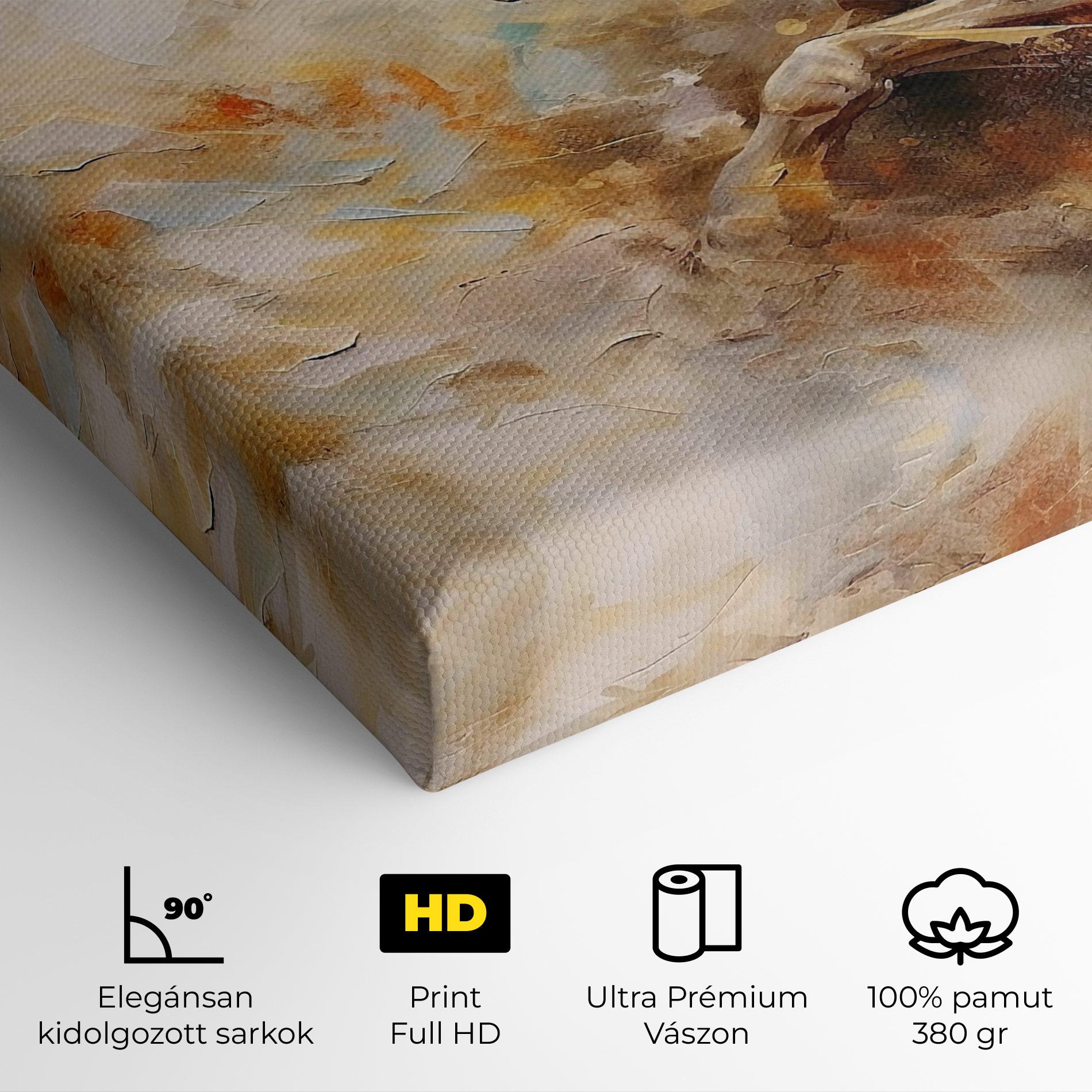 Vászonkép Brown Horse Running mockup 4