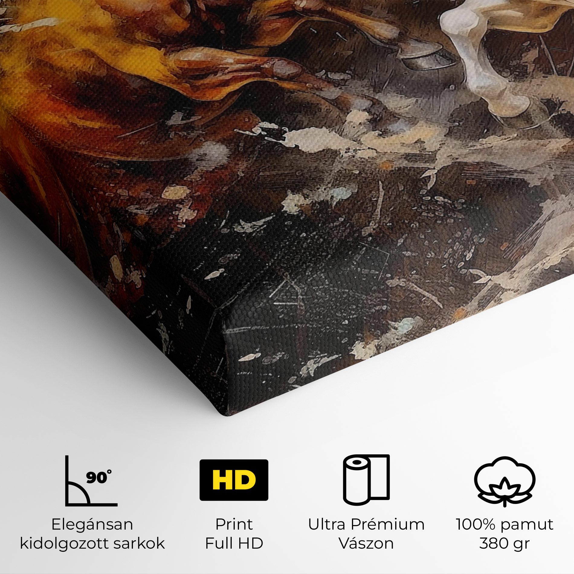 Vászonkép Brown White Horses mockup 4