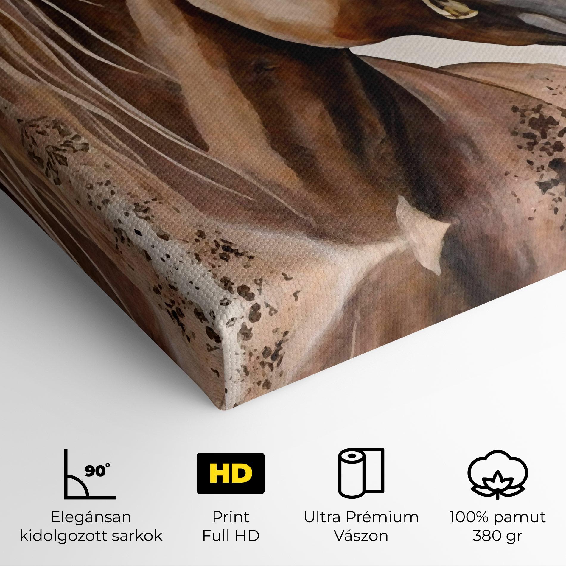 Vászonkép Gold Horse Painting mockup 4