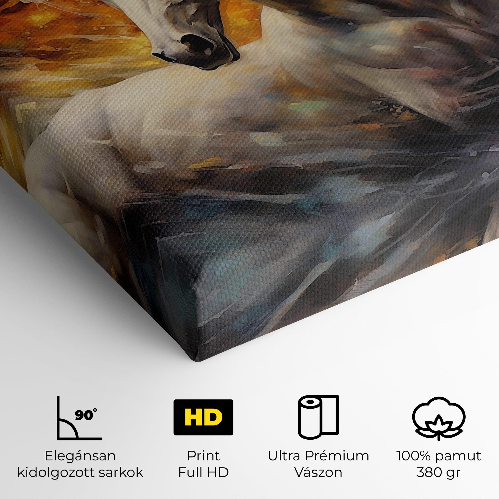 Vászonkép White Horse Painting mockup 4