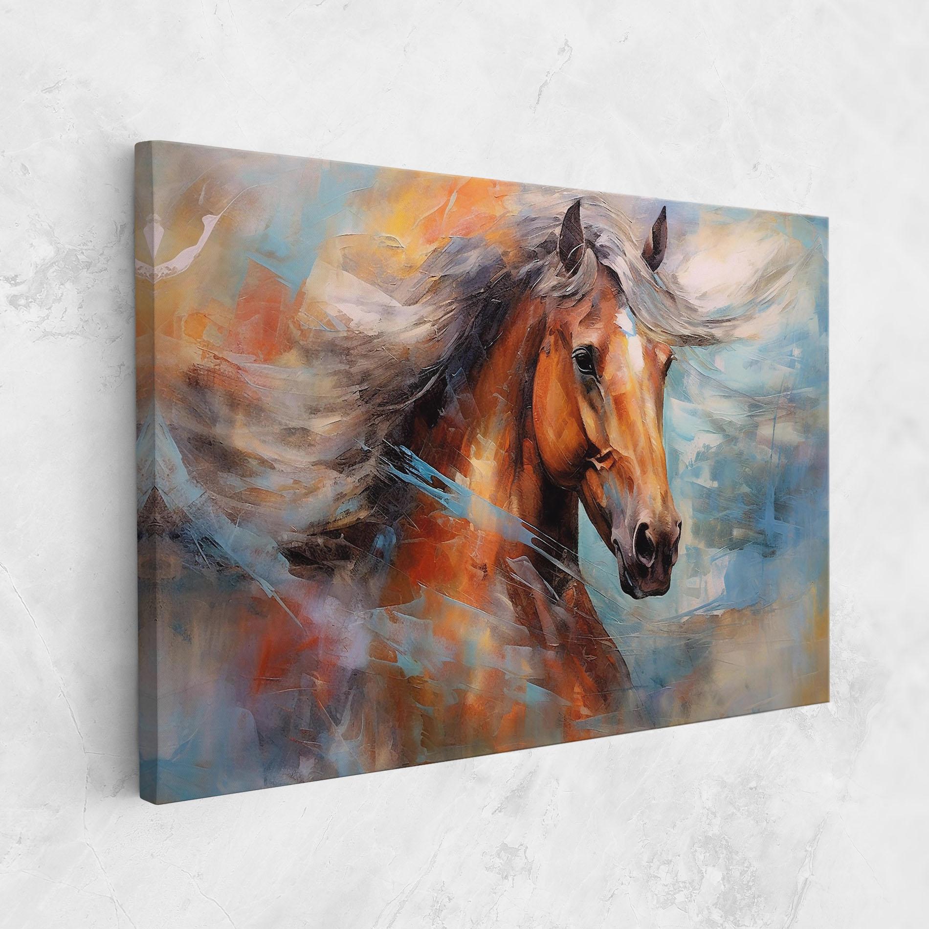 Vászonkép Beautiful Brown Horse mockup 1